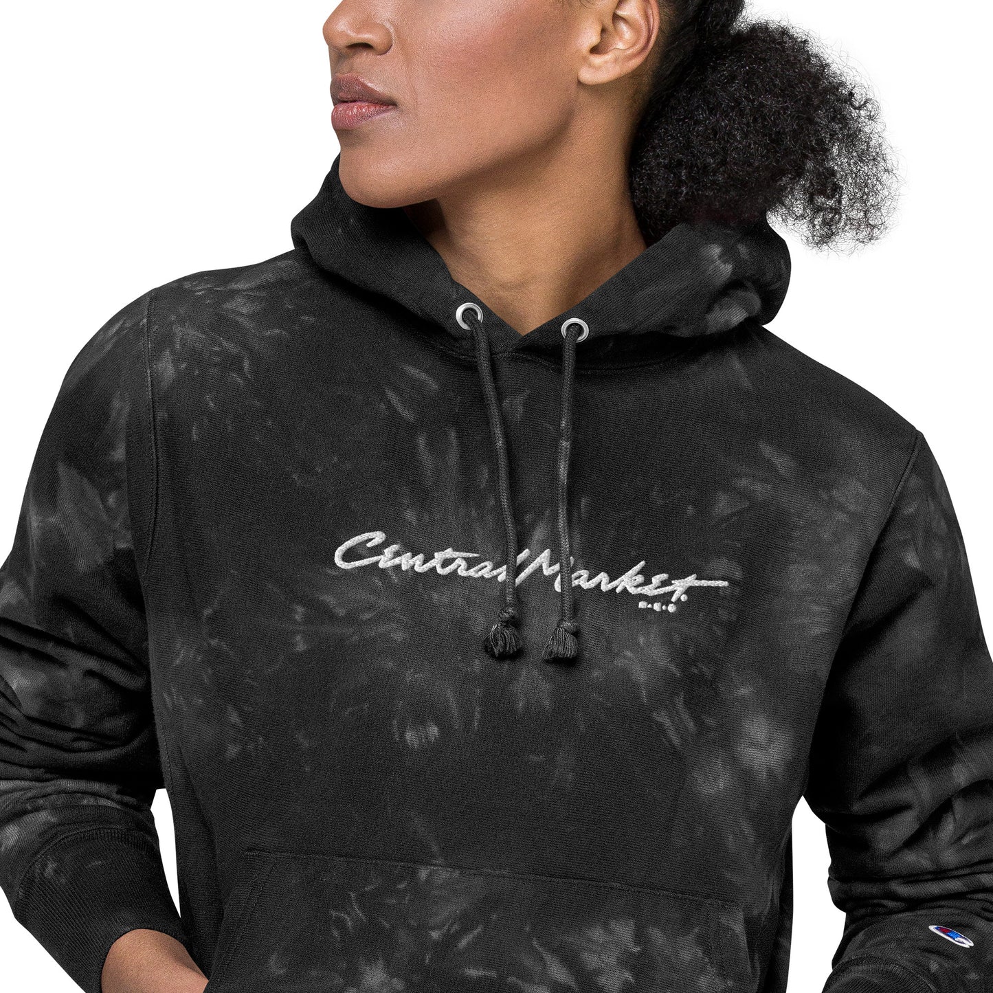 Central Market Unisex Champion tie-dye hoodie CedarHill Country Market
