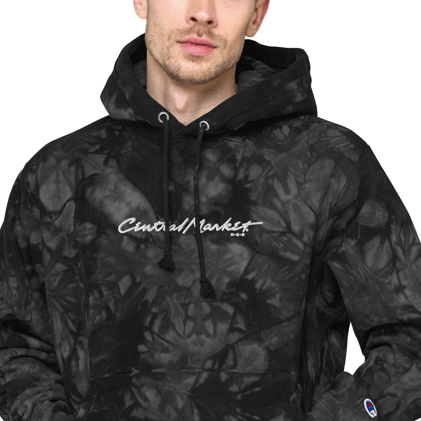 Central Market Unisex Champion tie-dye hoodie CedarHill Country Market