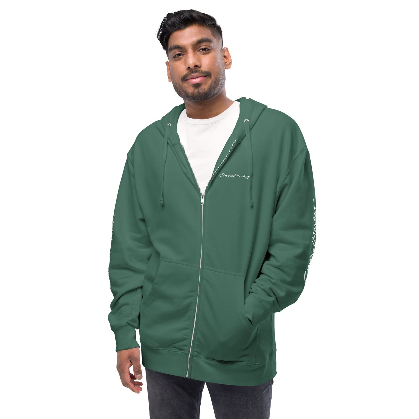 Central Market Unisex fleece zip up hoodie CedarHill Country Market