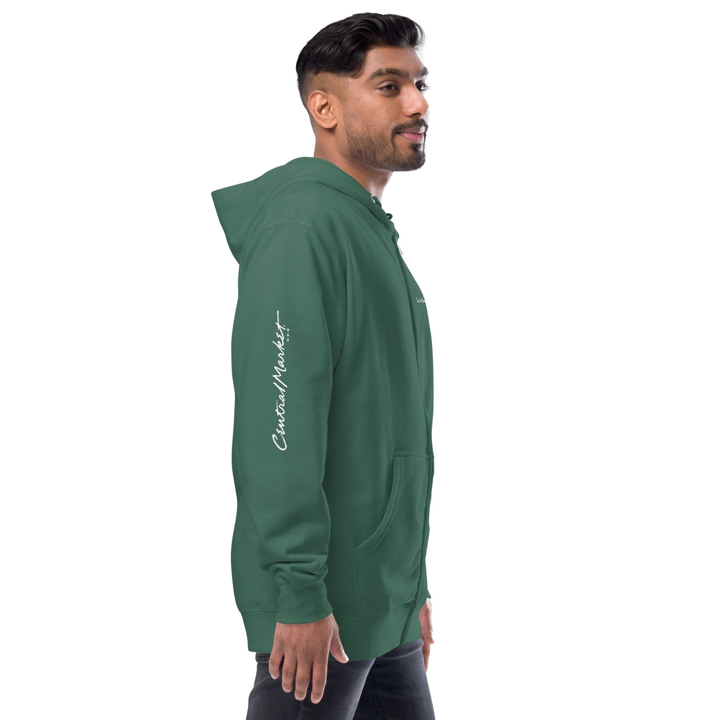 Central Market Unisex fleece zip up hoodie CedarHill Country Market