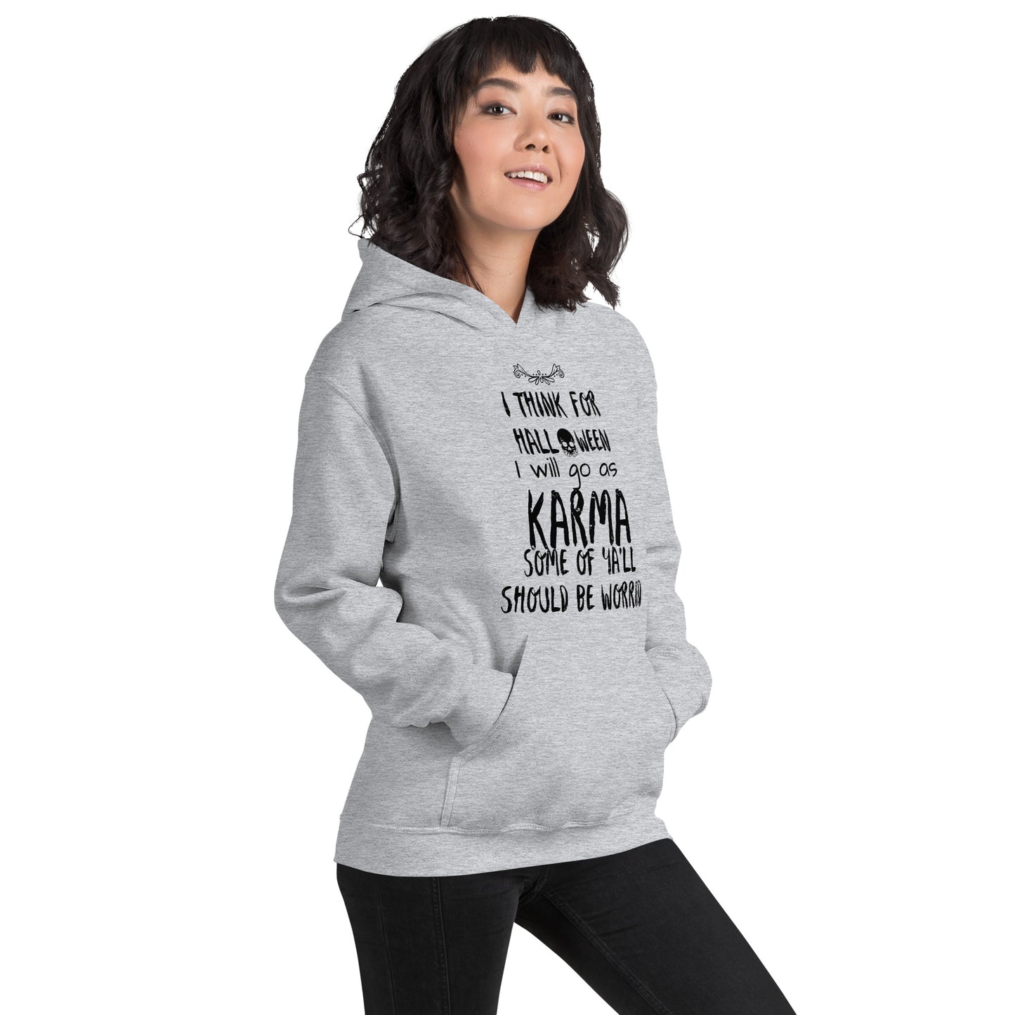 Karma Halloween Funny Sarcastic Unisex Hoodie CedarHill Country Market