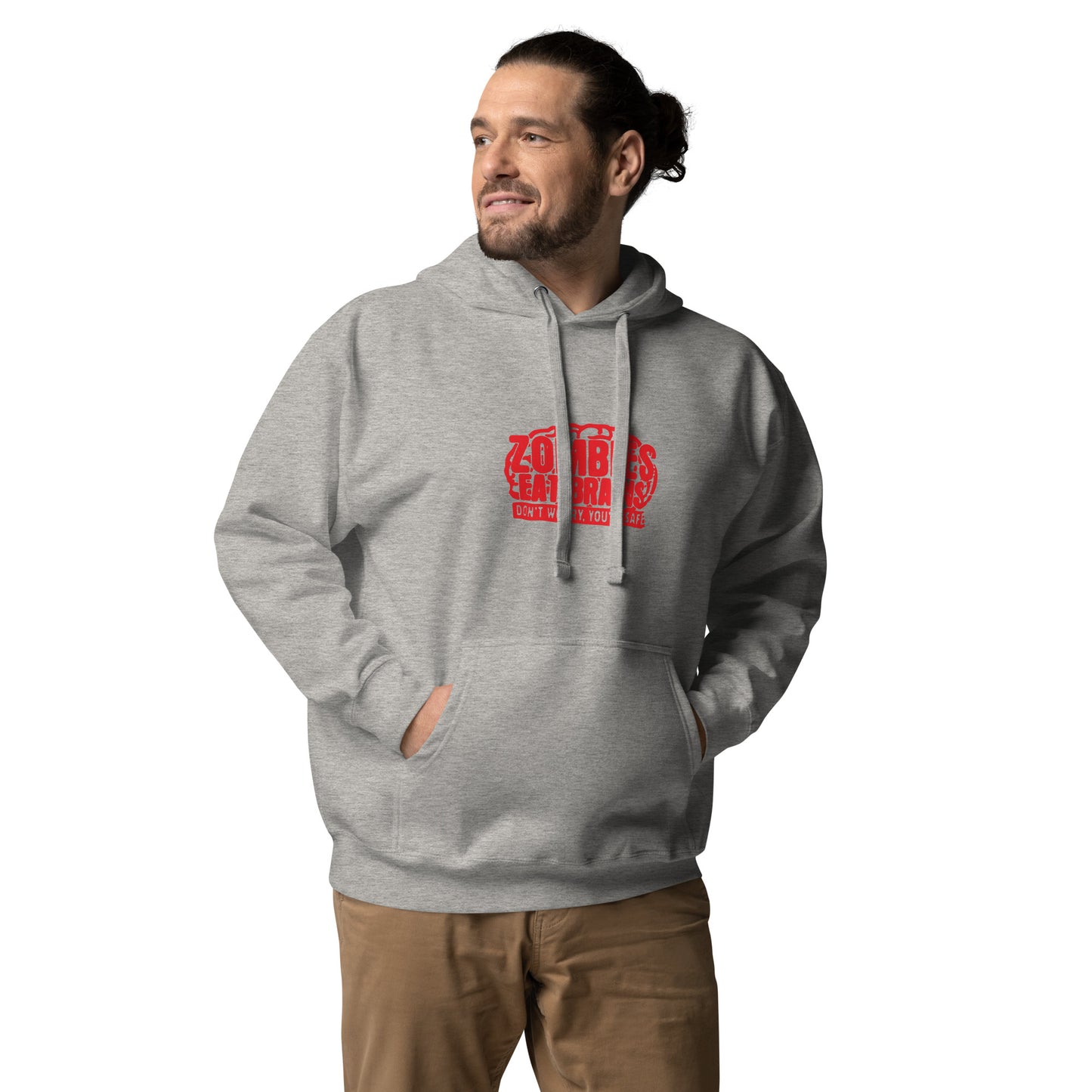 Zombie's Eat Brains Don't worry Your safe Unisex Hoodie CedarHill Country Market