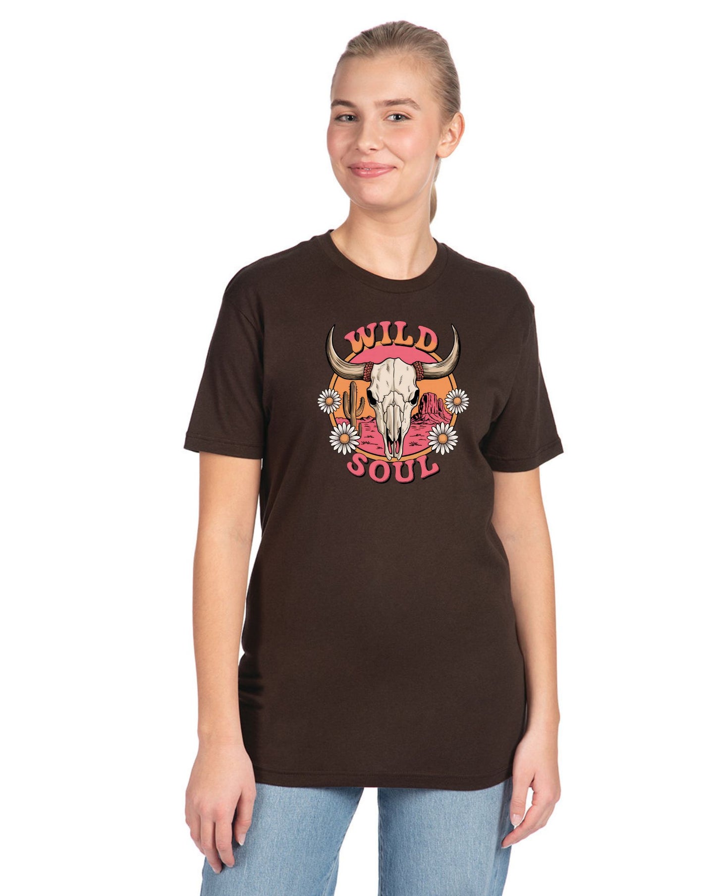 Wild Soul Bullhead and Daisy Graphic T-shirt Cedar Hill Country Market