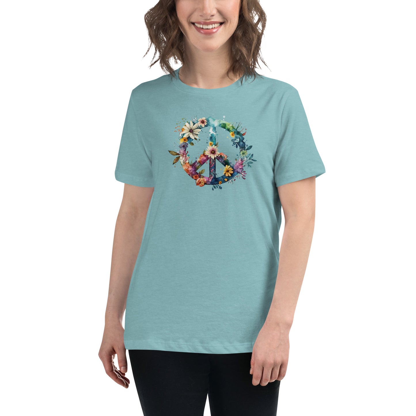 Floral Peace Women's Relaxed T-Shirt CedarHill Country Market