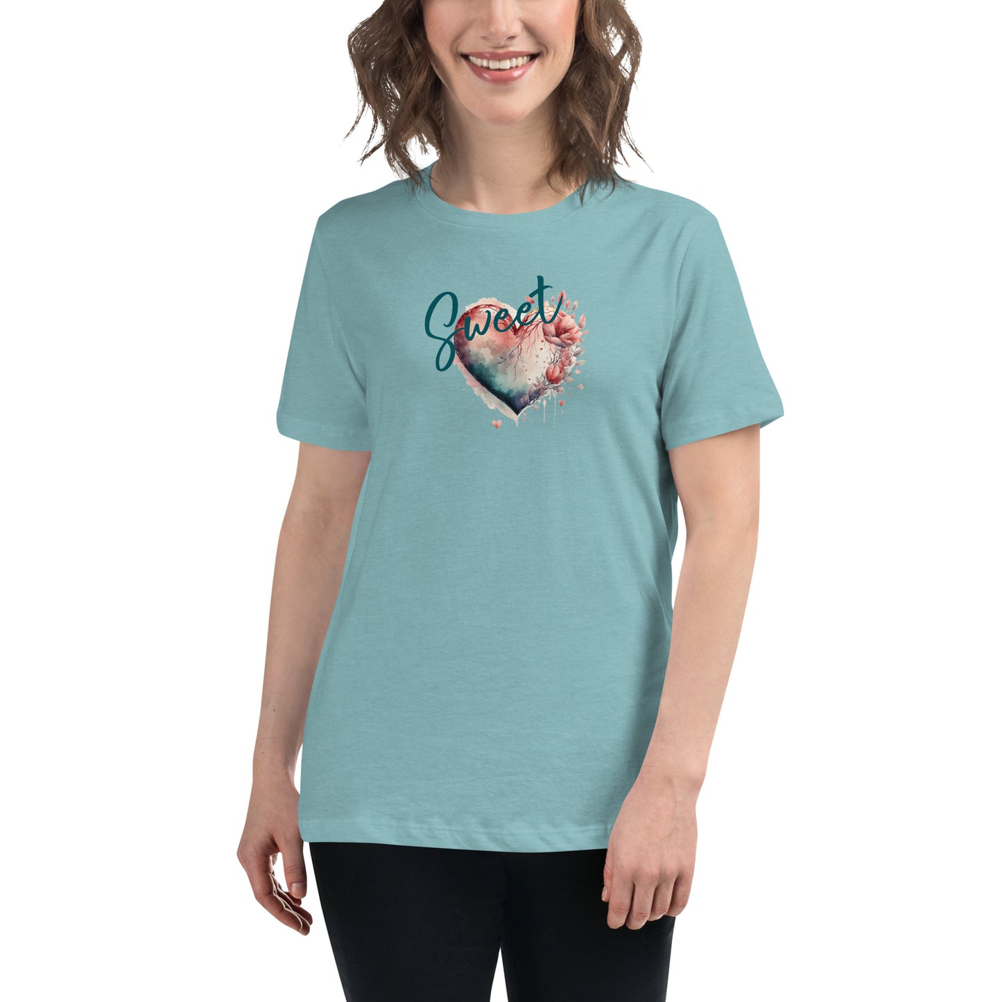 Sweet Heart Valentine Themed Women's Relaxed T-Shirt CedarHill Country Market