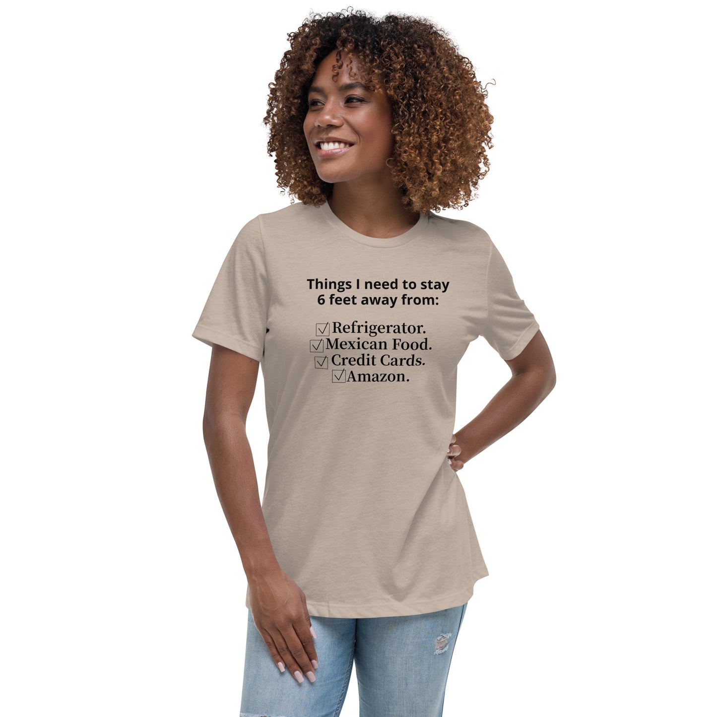 6 Feet Away Funny Women's Relaxed T-Shirt CedarHill Country Market