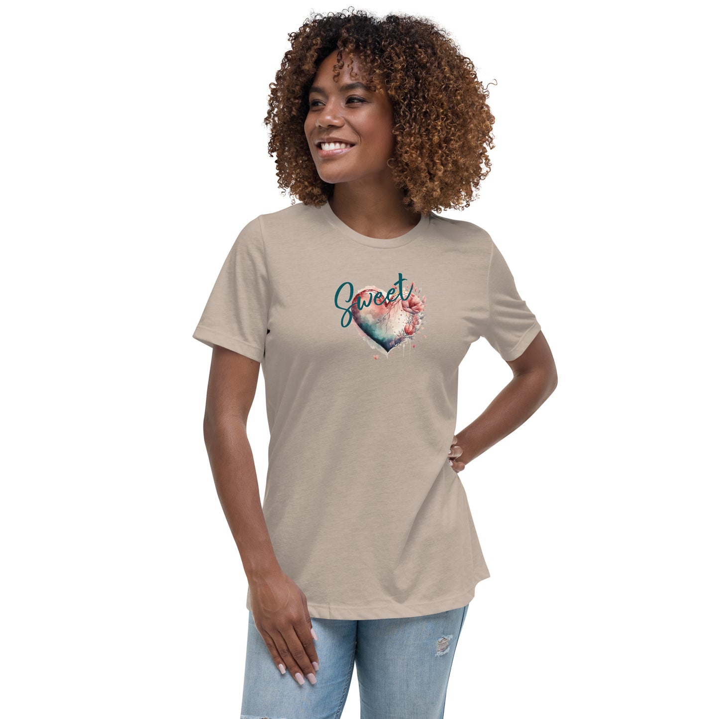 Sweet Heart Valentine Themed Women's Relaxed T-Shirt CedarHill Country Market