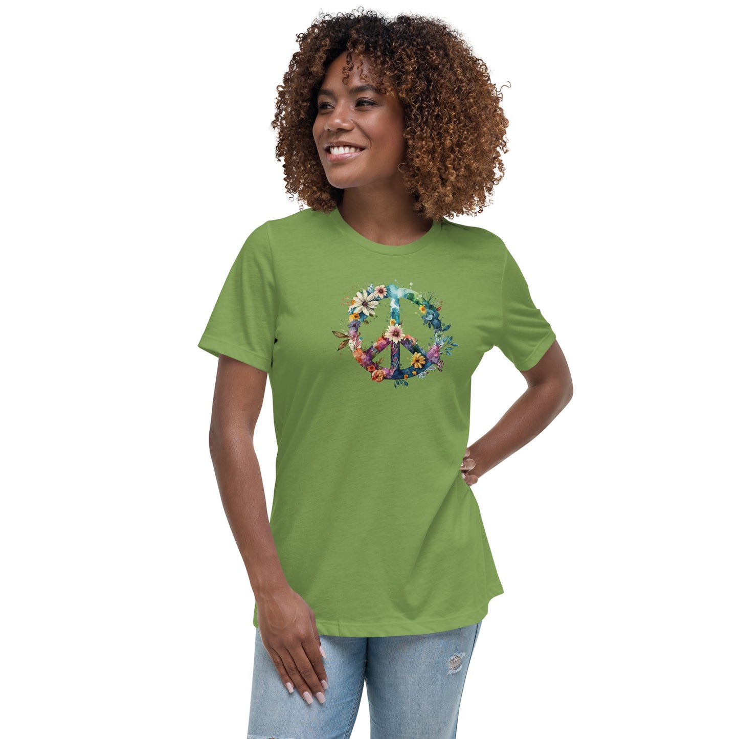 Floral Peace Women's Relaxed T-Shirt CedarHill Country Market