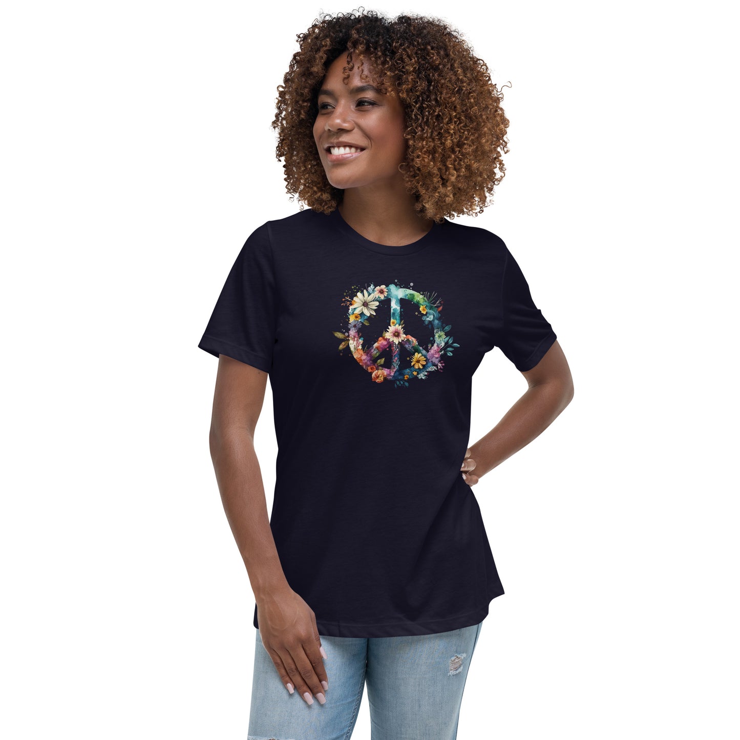 Floral Peace Women's Relaxed T-Shirt CedarHill Country Market