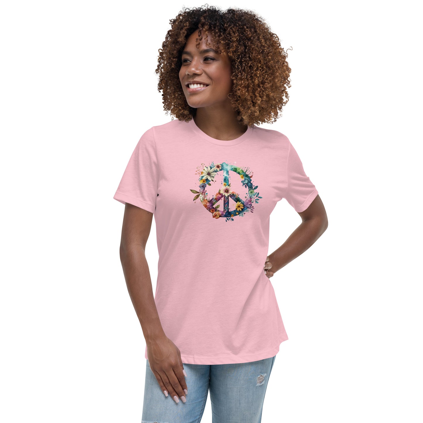Floral Peace Women's Relaxed T-Shirt CedarHill Country Market