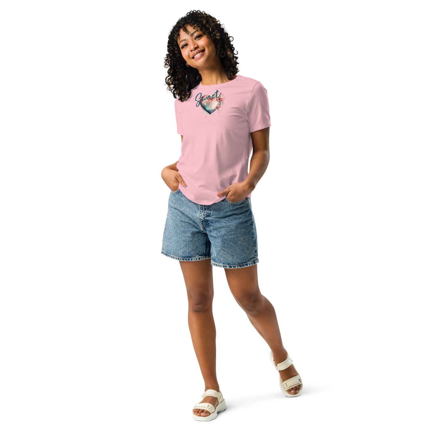 Sweet Heart Valentine Themed Women's Relaxed T-Shirt CedarHill Country Market