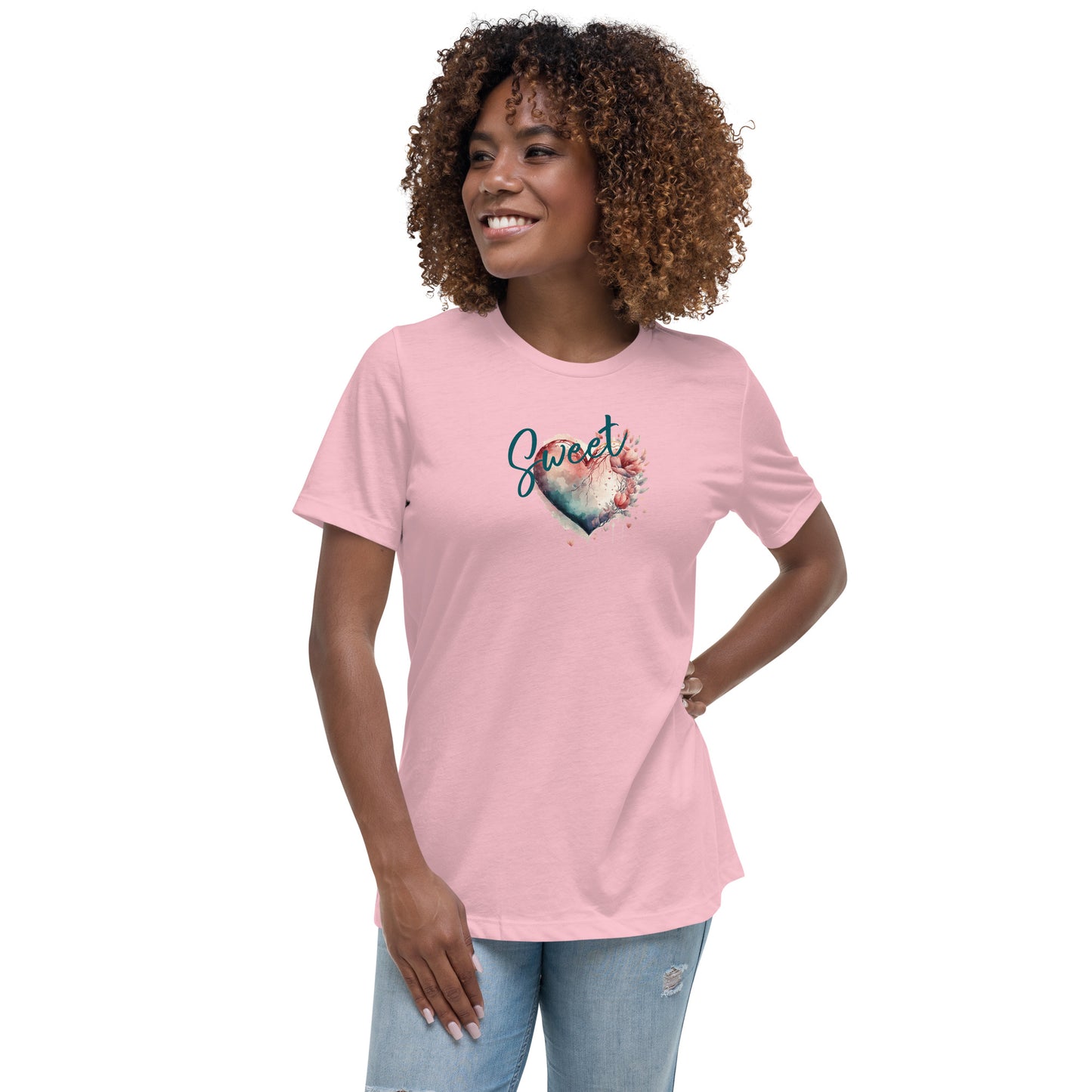 Sweet Heart Valentine Themed Women's Relaxed T-Shirt CedarHill Country Market