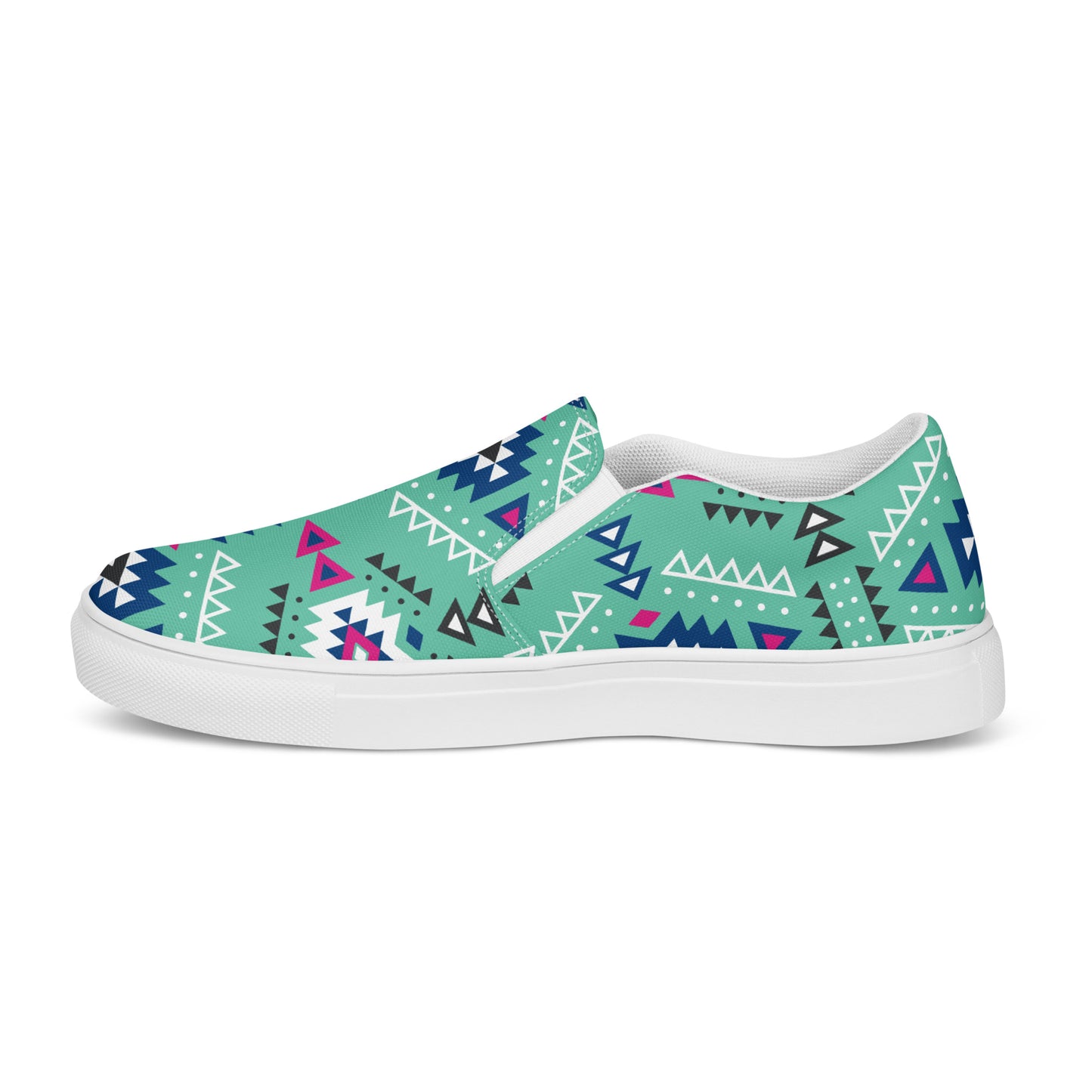 Aztec Turquoise Western Style Women’s slip-on canvas shoes