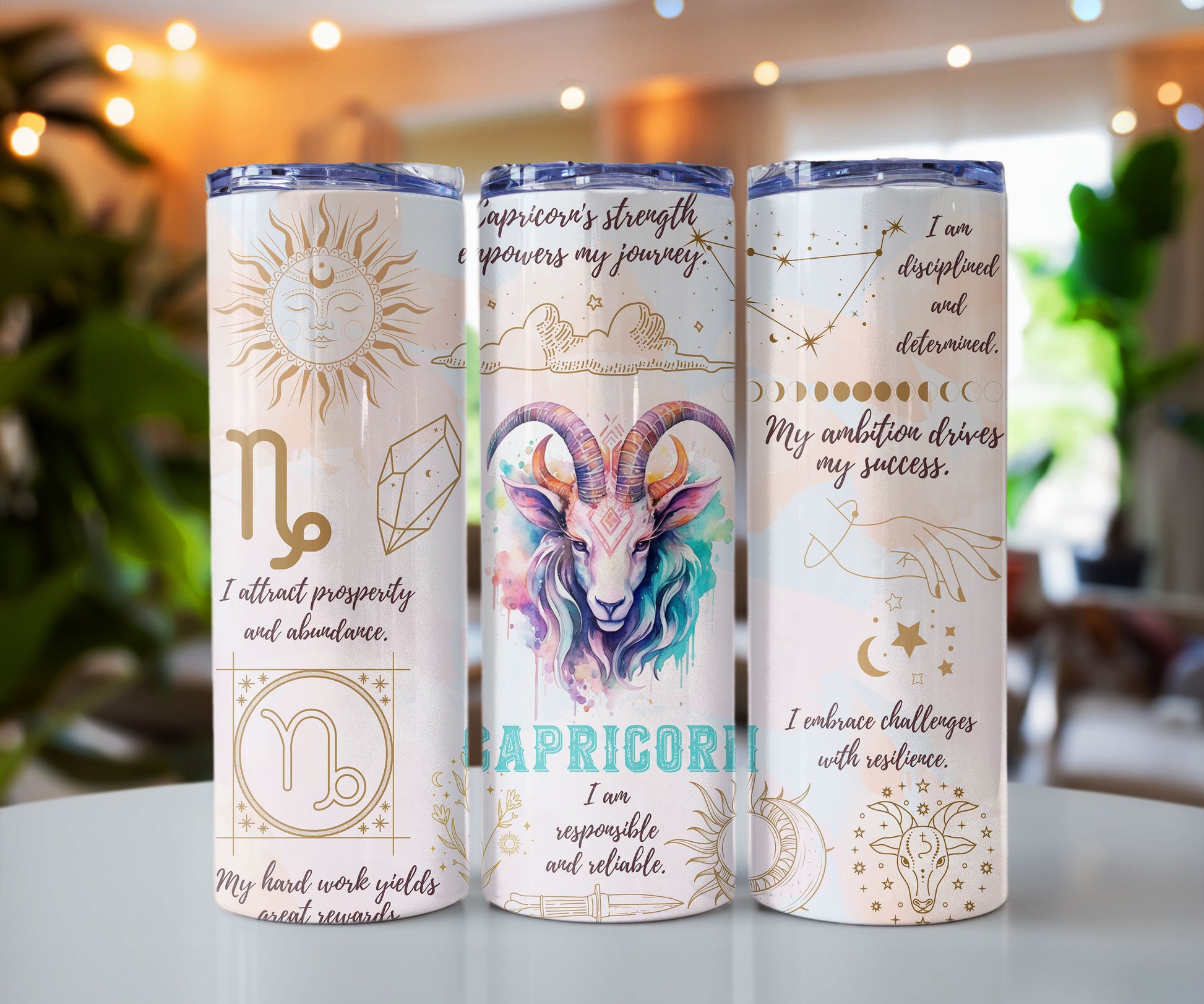 Zodiac Sign Affirmation 20 oz Insulated Tumbler CedarHill Country Market