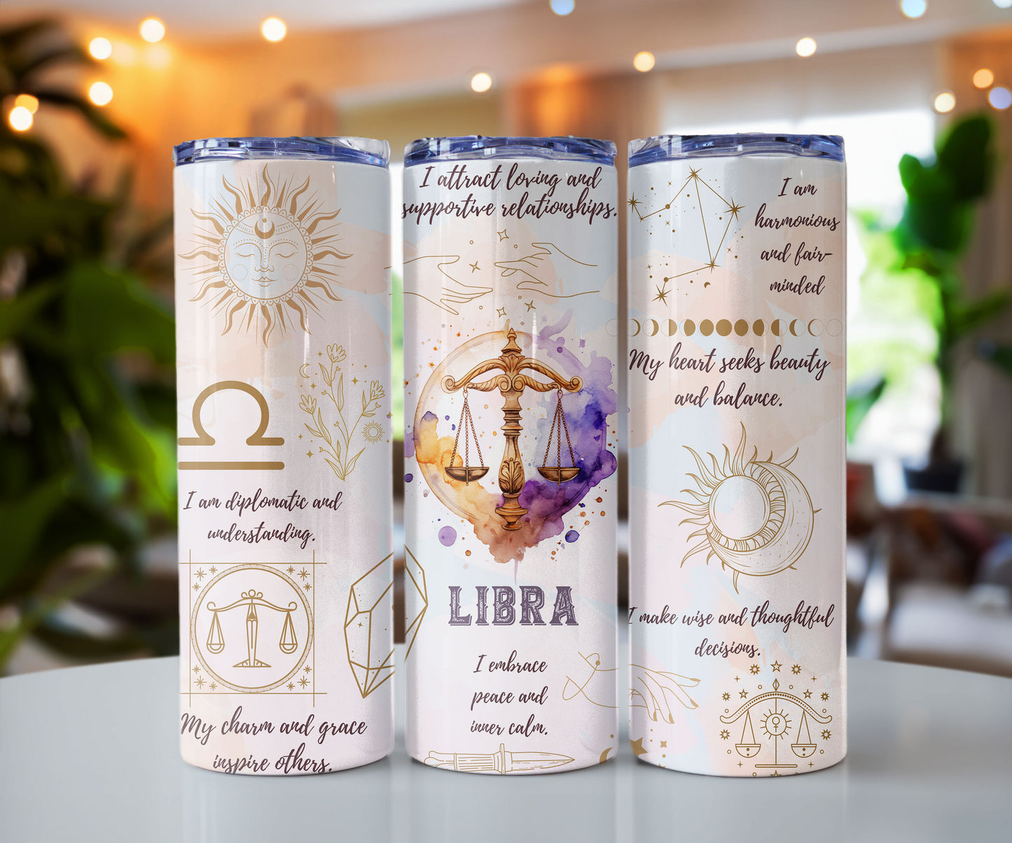 Zodiac Sign Affirmation 20 oz Insulated Tumbler CedarHill Country Market