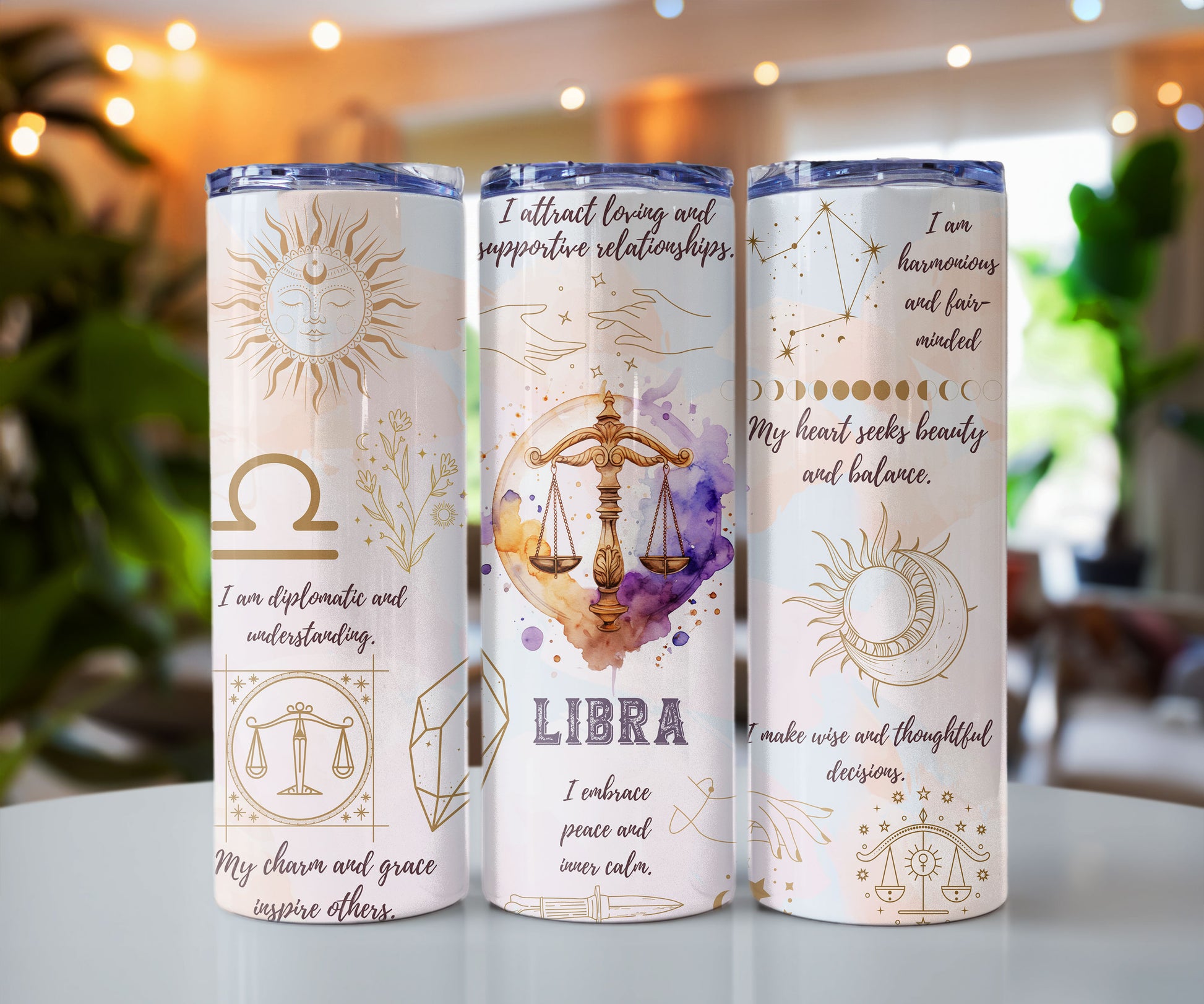 Zodiac Sign Affirmation 20 oz Insulated Tumbler CedarHill Country Market