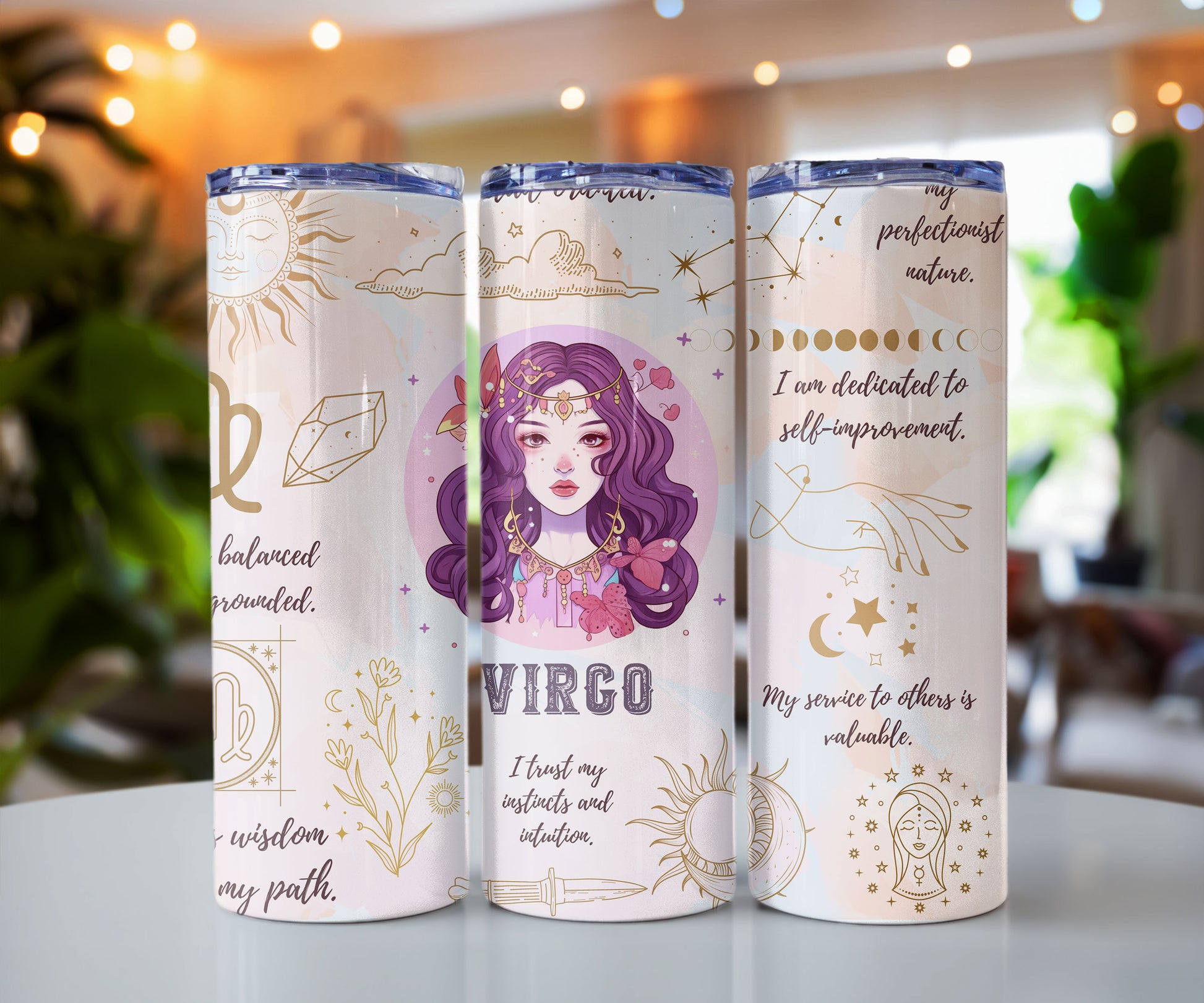 Zodiac Sign Affirmation 20 oz Insulated Tumbler CedarHill Country Market