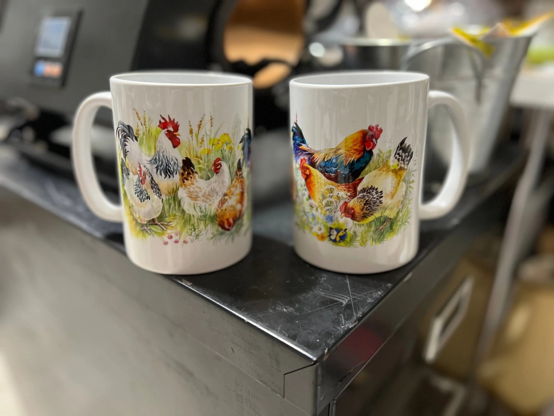 Beautiful Henny Penny Coffee Mugs Set of 2 CedarHill Country Market