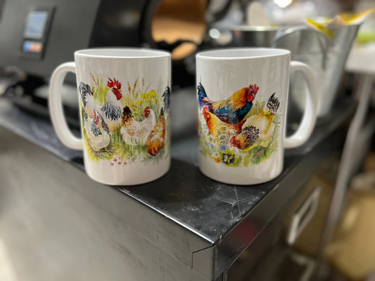 Beautiful Henny Penny Coffee Mugs Set of 2 CedarHill Country Market