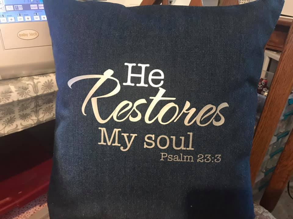 Quilted star Farmhouse Pillow Cedar Hill Country Market