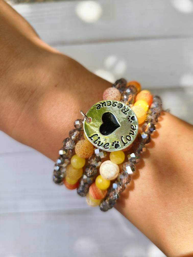 SPCA/RESCUE AWARENESS BEADED BRACELET Cedar Hill Country Market