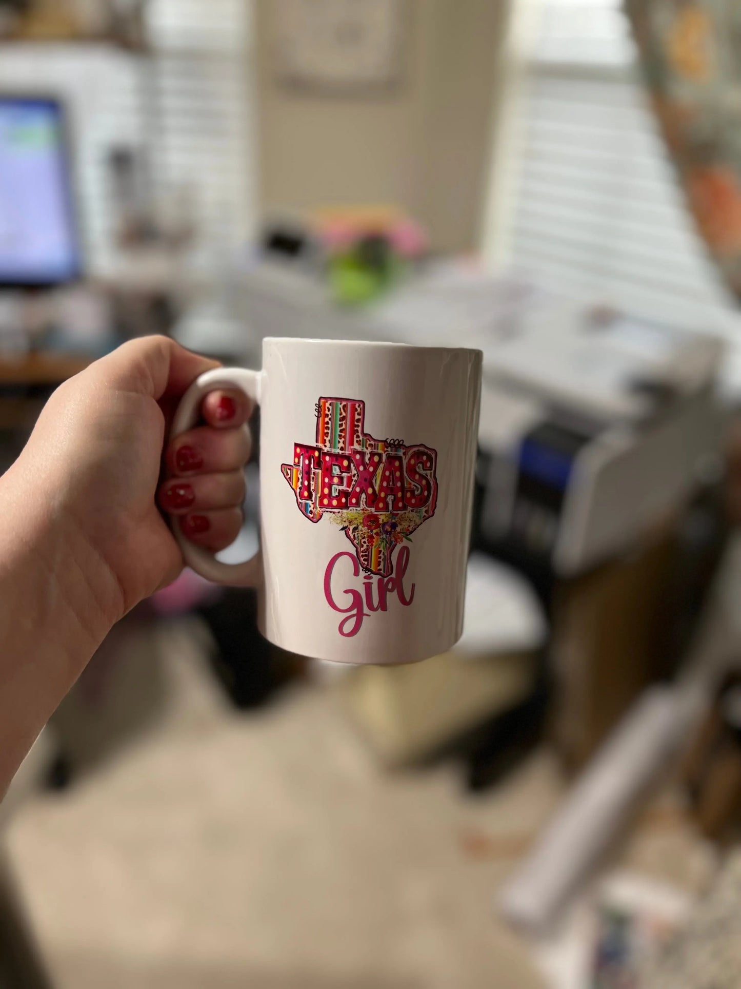 Texas Girl 15oz Coffee Mug Beautiful State of Texas BoHo CedarHill Country Market