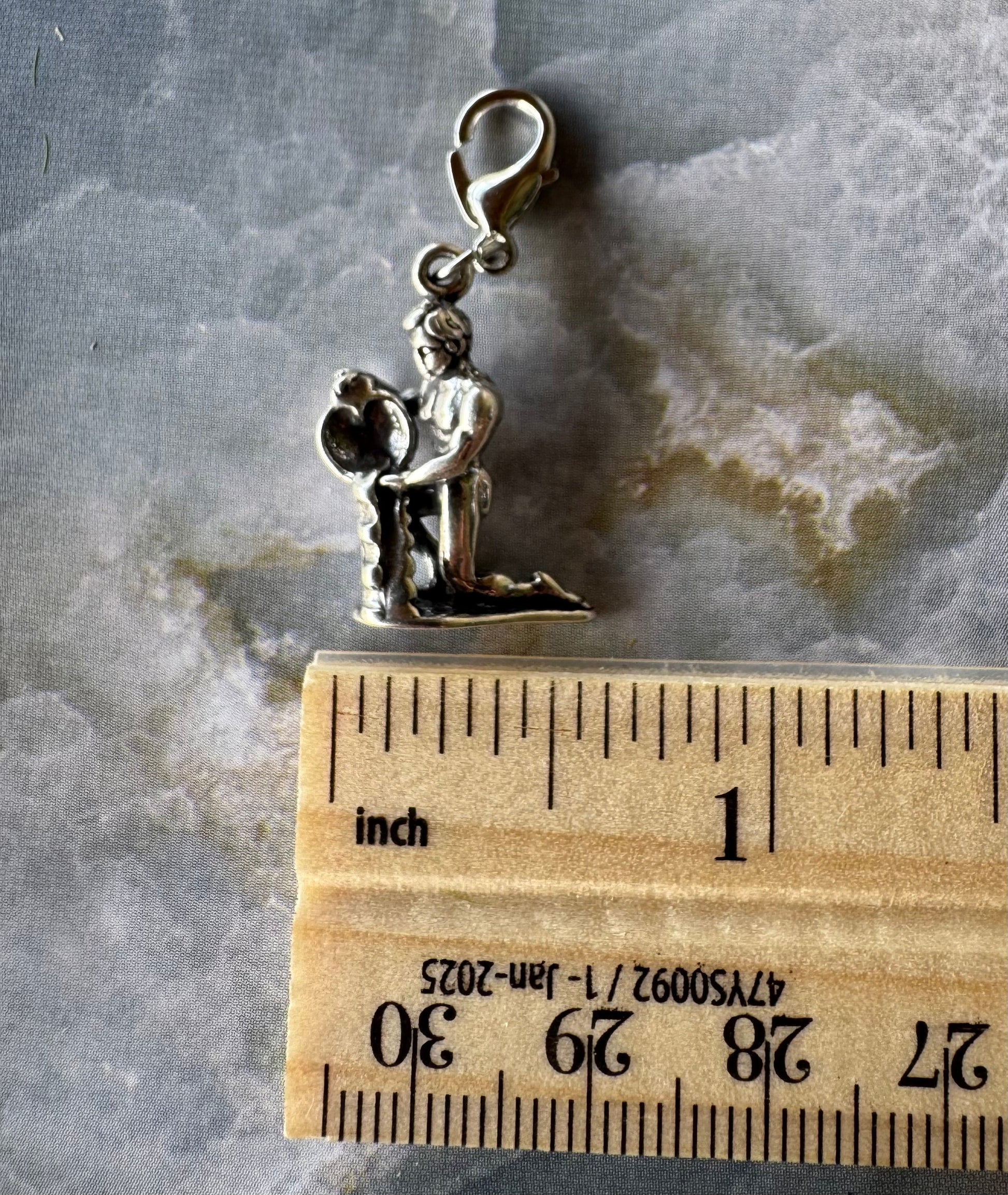 Handcrafted Sterling Silver Aquarius Charm Nizhoni Traders LLC