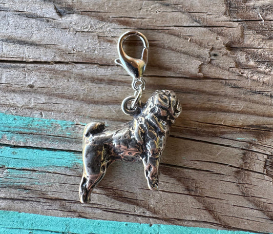 Handcrafted Sterling Silver Pug Dog Charm Nizhoni Traders LLC