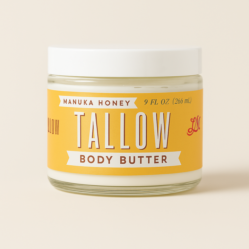 Manuka Honey + Rosehip Tallow Body Butter – Deeply Nourishing & Repairing Natural Skincare Lady May Tallow