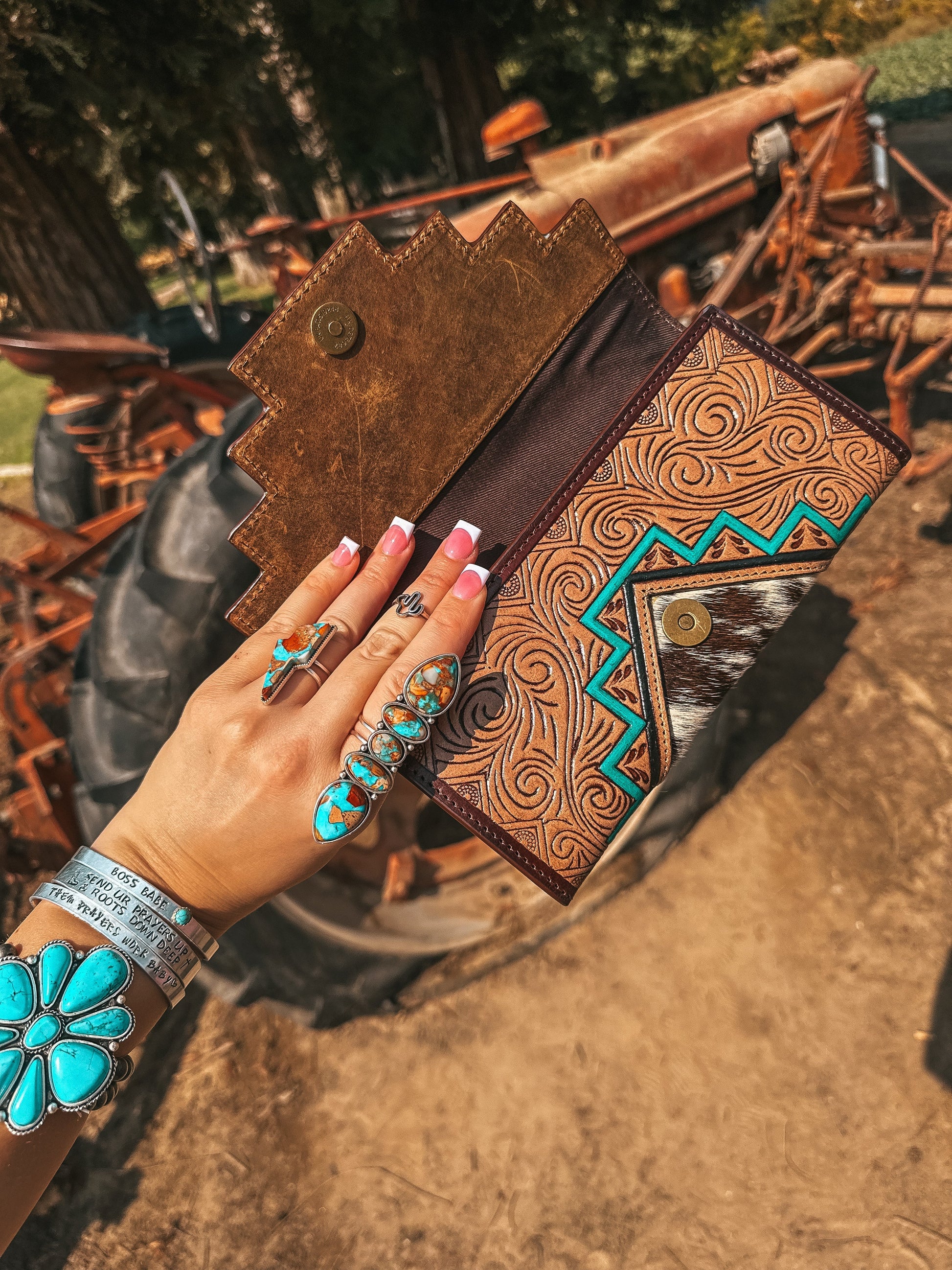 The Sea Moss Waves Wallet a Haute Southern Hyde by Beth Marie Exclusive Haute Southern Hyde