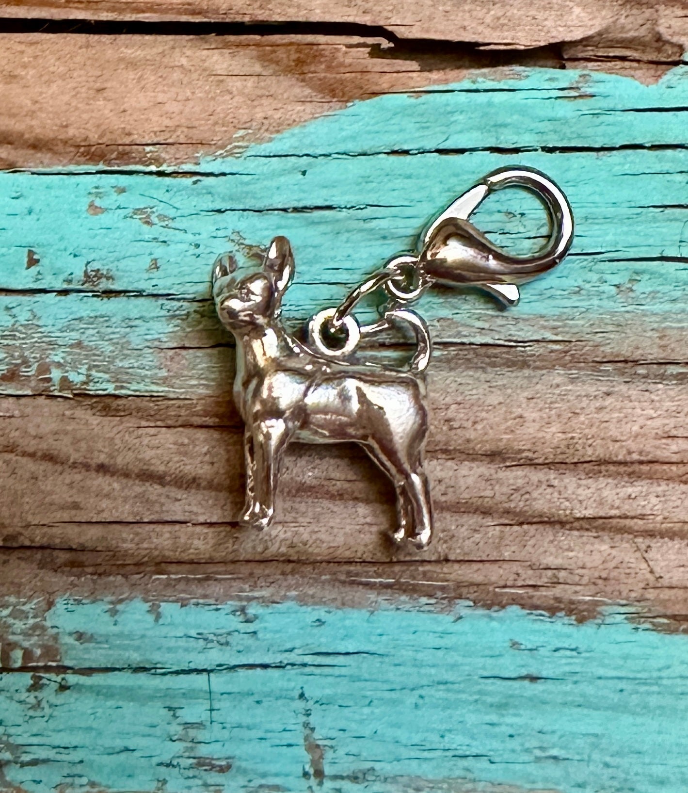 Handcrafted Sterling Silver Chihuahua Dog Charm Nizhoni Traders LLC