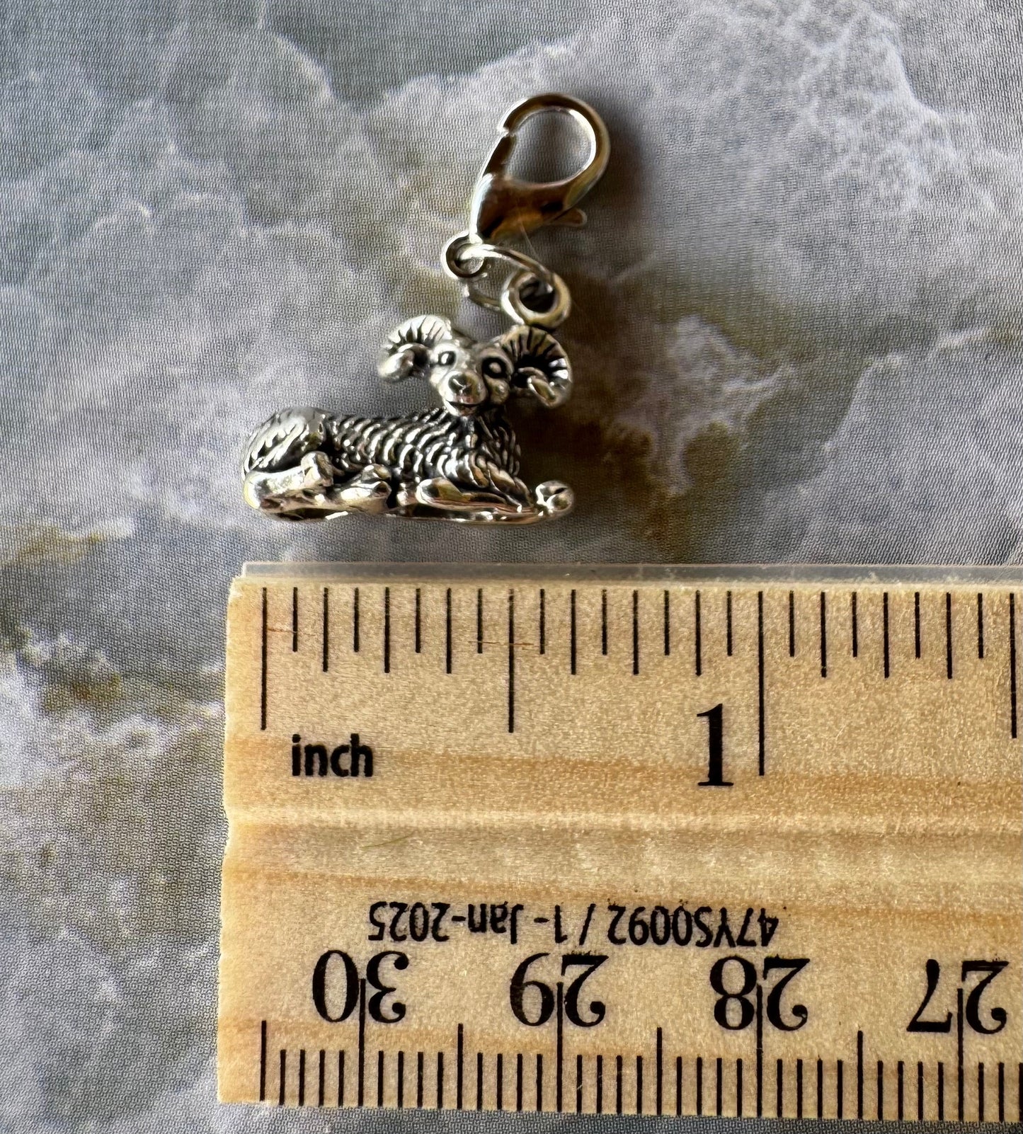 Handcrafted Sterling Silver Aries/ Ram Charm Nizhoni Traders LLC