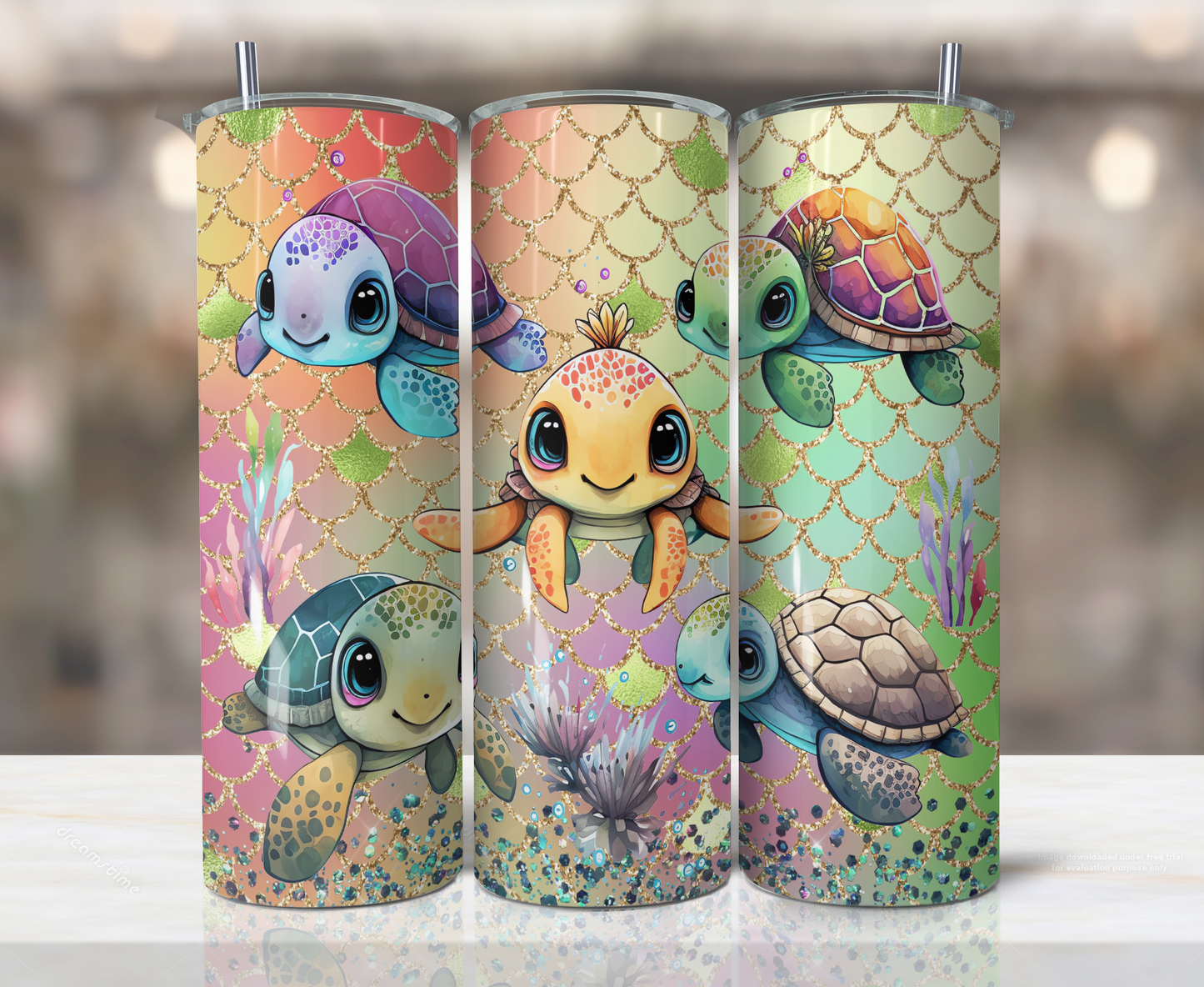 Baby Turtle Themed Stainless steel tumbler CedarHill Country Market