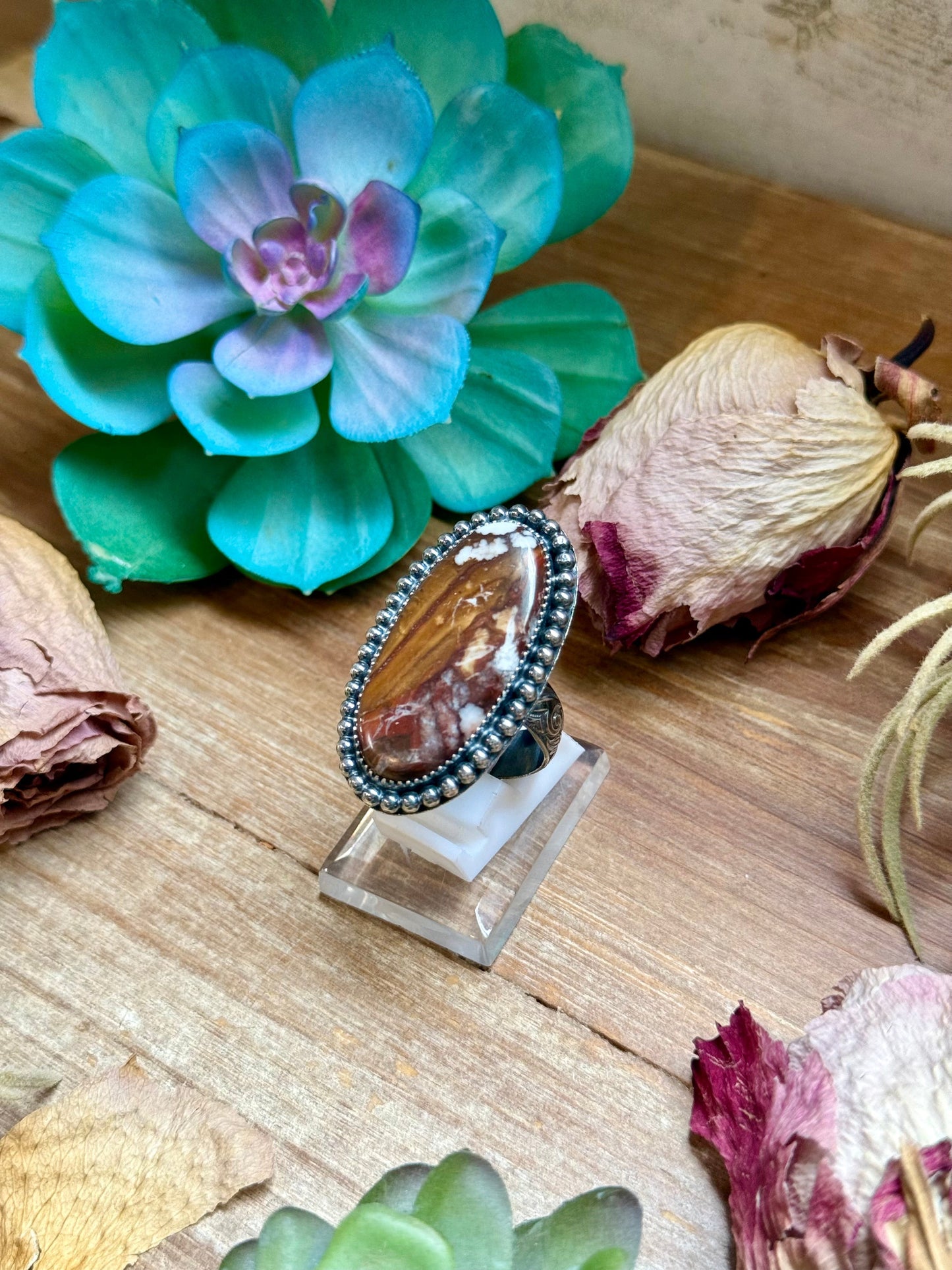 MJ Wild Horse Sterling Silver Ring – Adjustable Oval The Bijoux FAB Jewelry