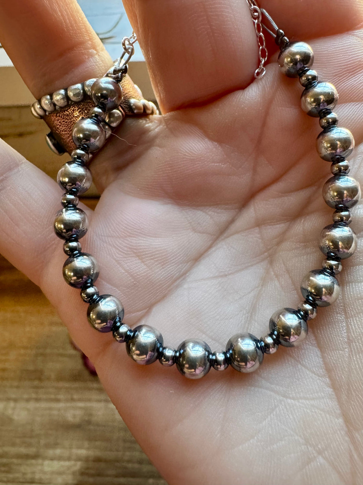 3 mm & 6 mm Sterling Silver Pearls bracelet The Bijoux FAB Jewelry