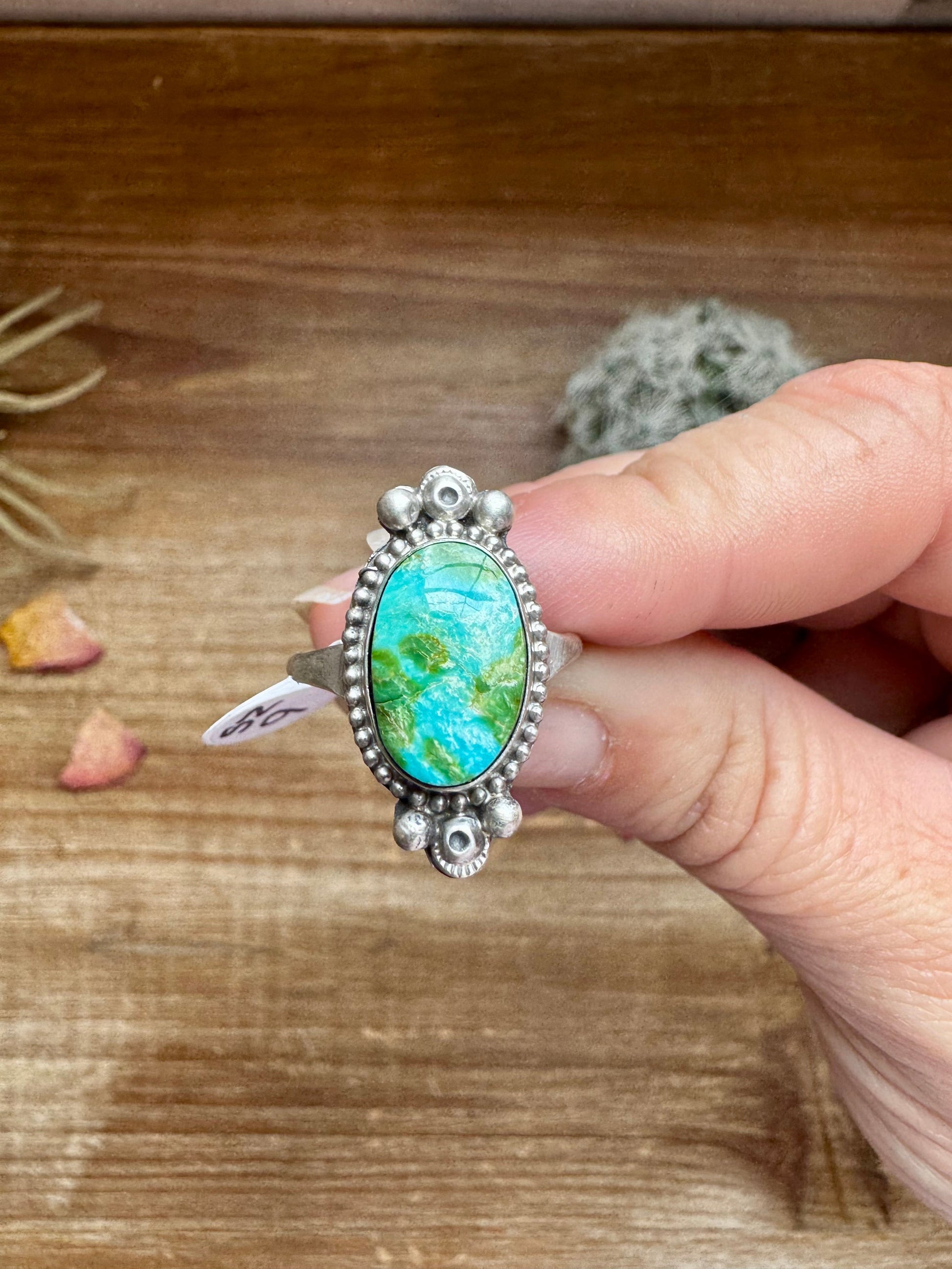 Ring- size 9 - Royston Turquoise & Sterling Silver The Bijoux FAB Jewelry