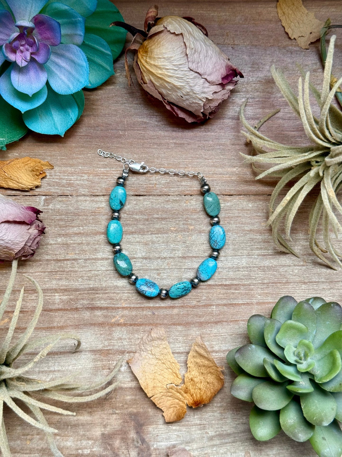 Blue Turquoise Bracelet – 6 1/4" – 5mm The Bijoux FAB Jewelry