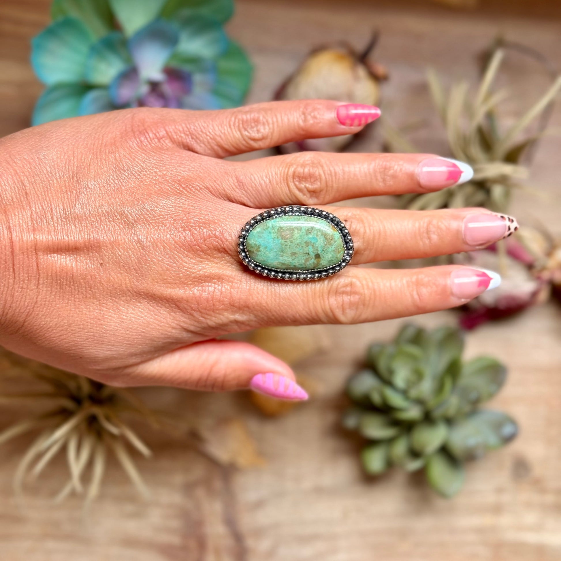 MJ Turquoise Ring – Sterling Silver The Bijoux FAB Jewelry