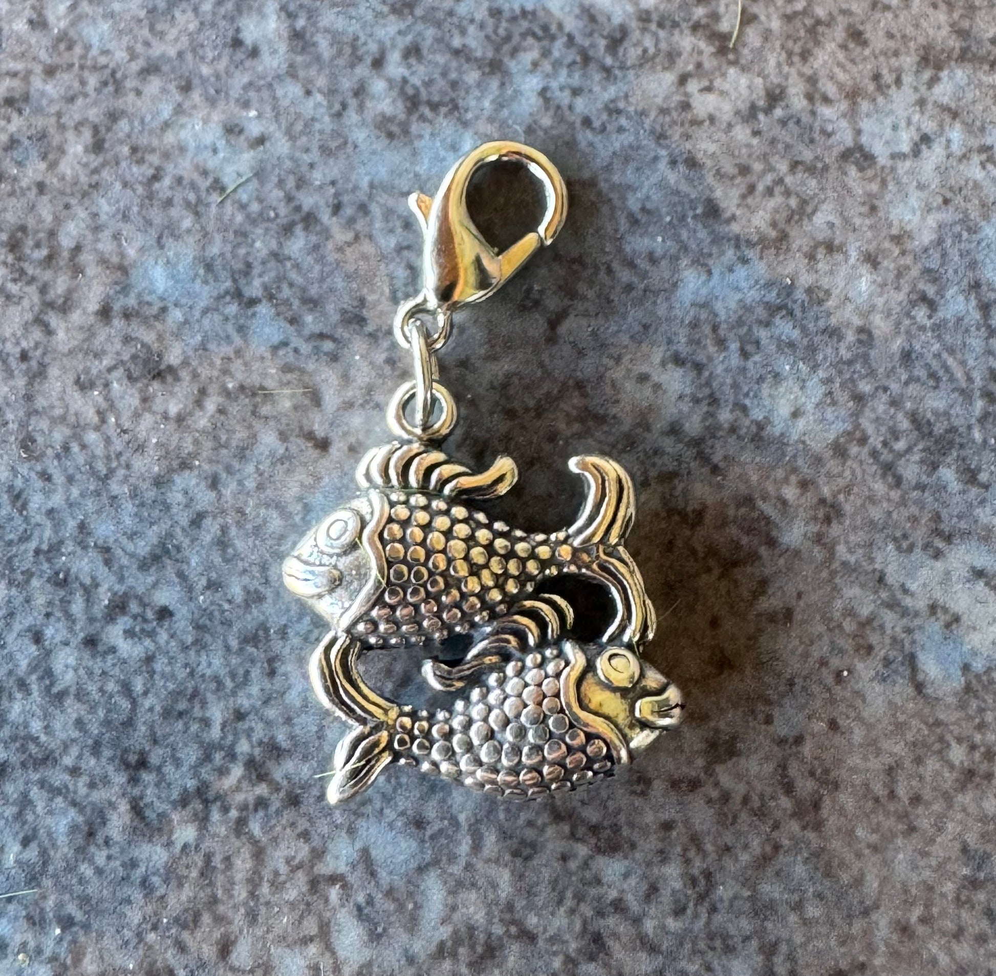 Handcrafted Sterling Silver Pisces/ 2 Fish Charm Nizhoni Traders LLC