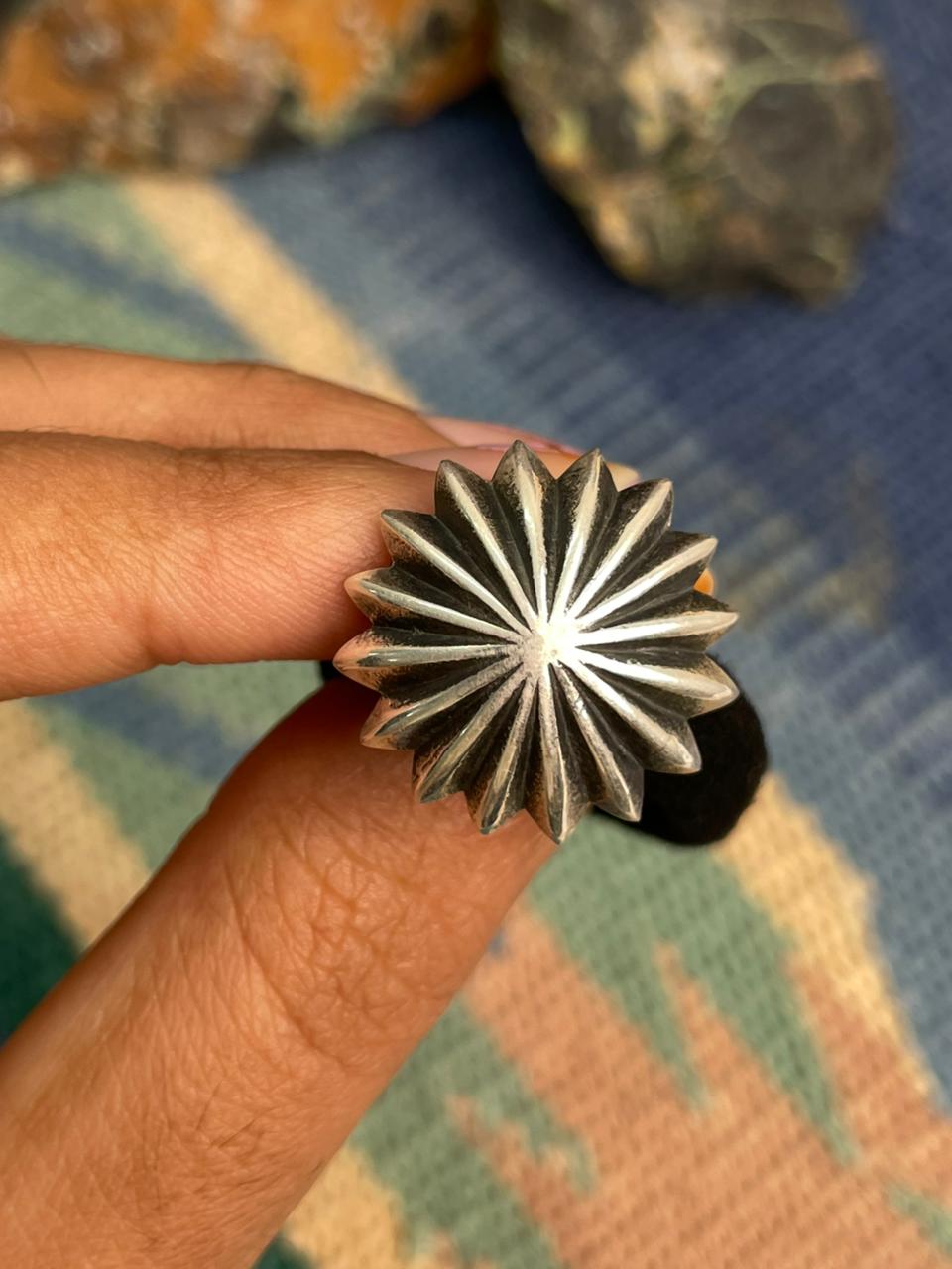 Handmade Sterling Silver Hair Tie Nizhoni Traders LLC