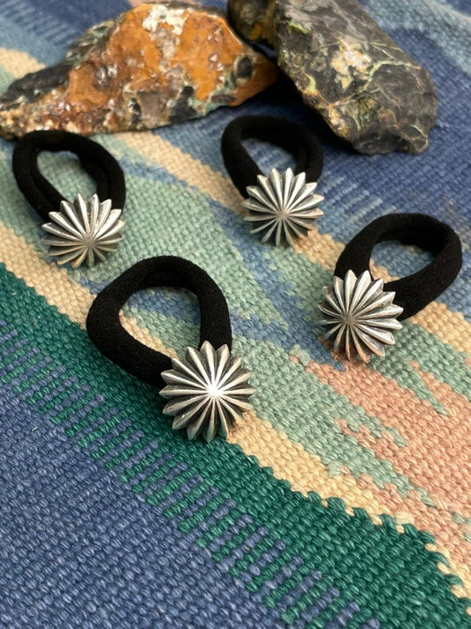 Handmade Sterling Silver Hair Tie Nizhoni Traders LLC