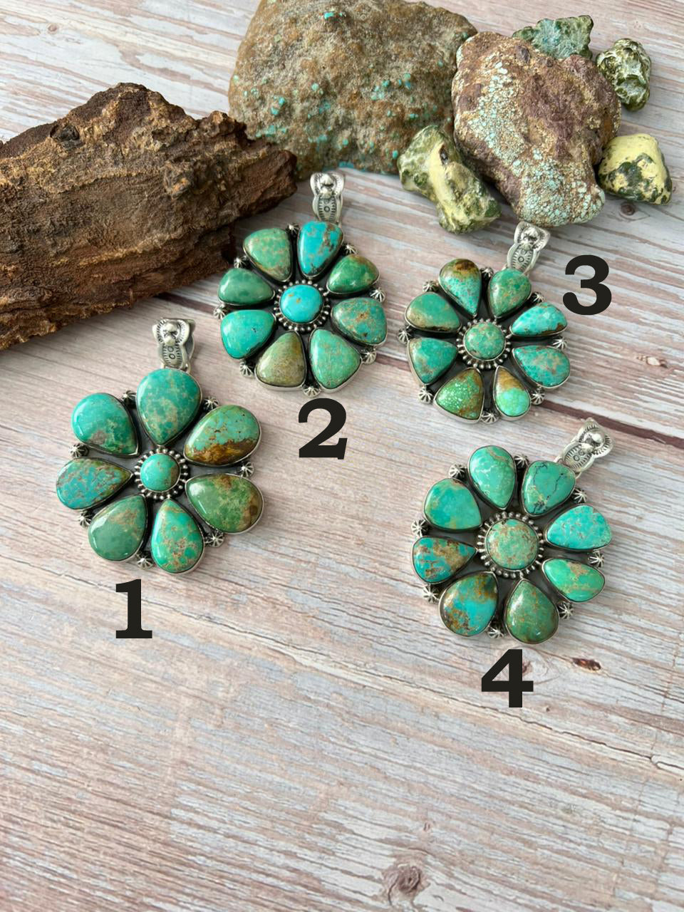 Handmade Sterling Silver Mantis Turquoise Pendant with Signed Nizhoni Nizhoni Traders LLC