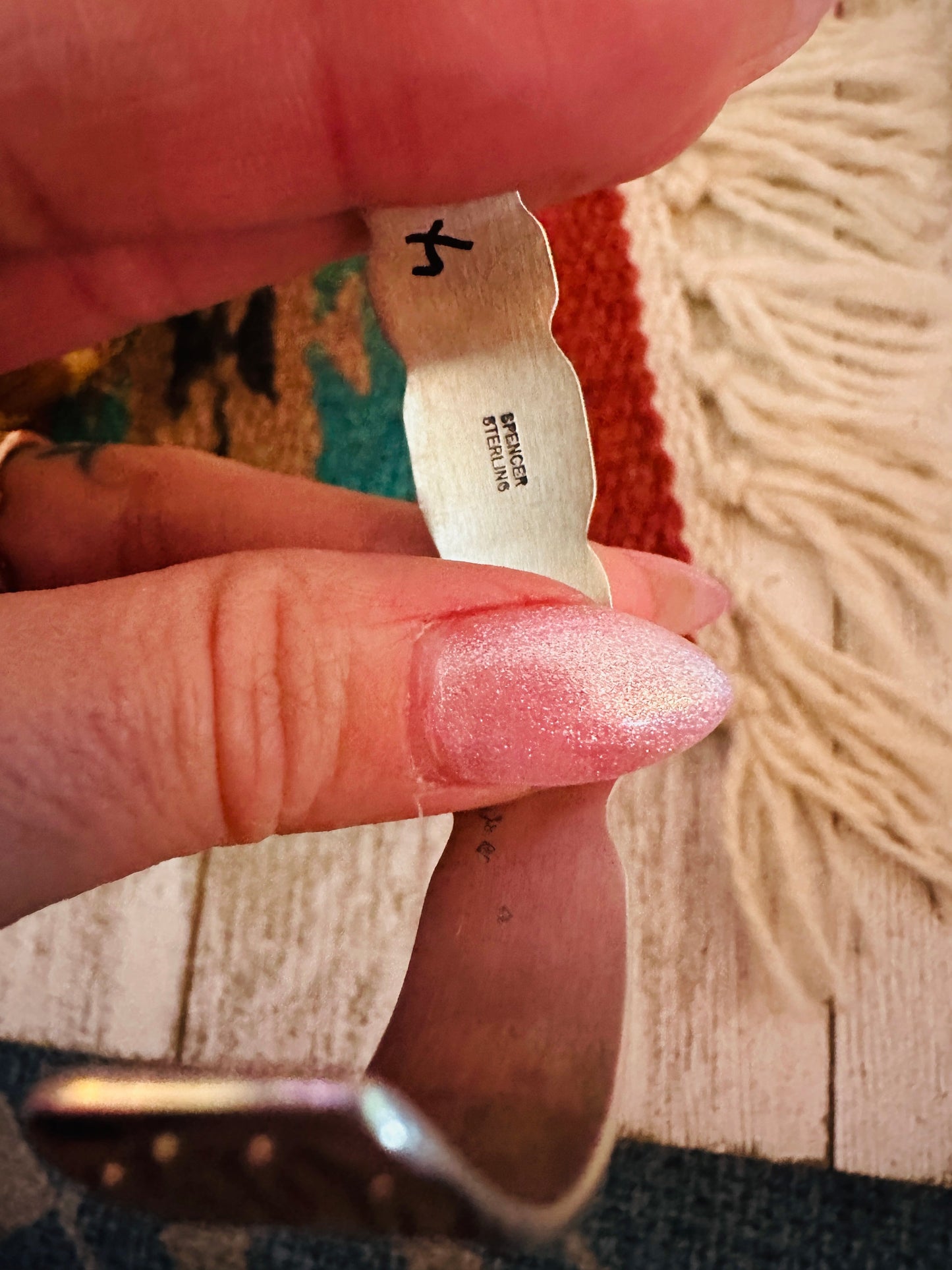 Handcrafted Green Kingman Turquoise & Sterling Silver Cuff Bracelet Nizhoni Traders LLC