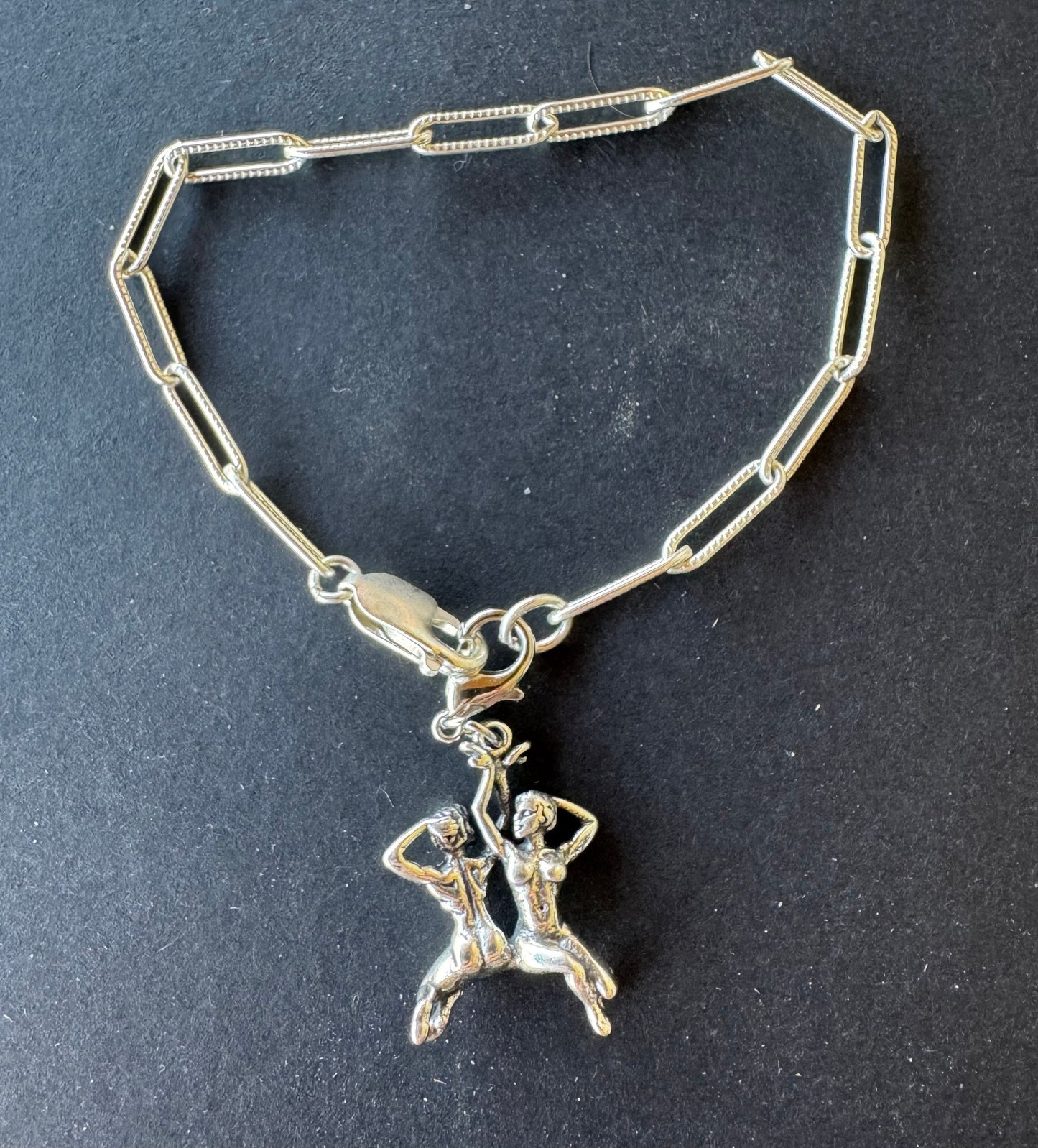Handcrafted Sterling Silver Gemini/ Twins Charm Nizhoni Traders LLC