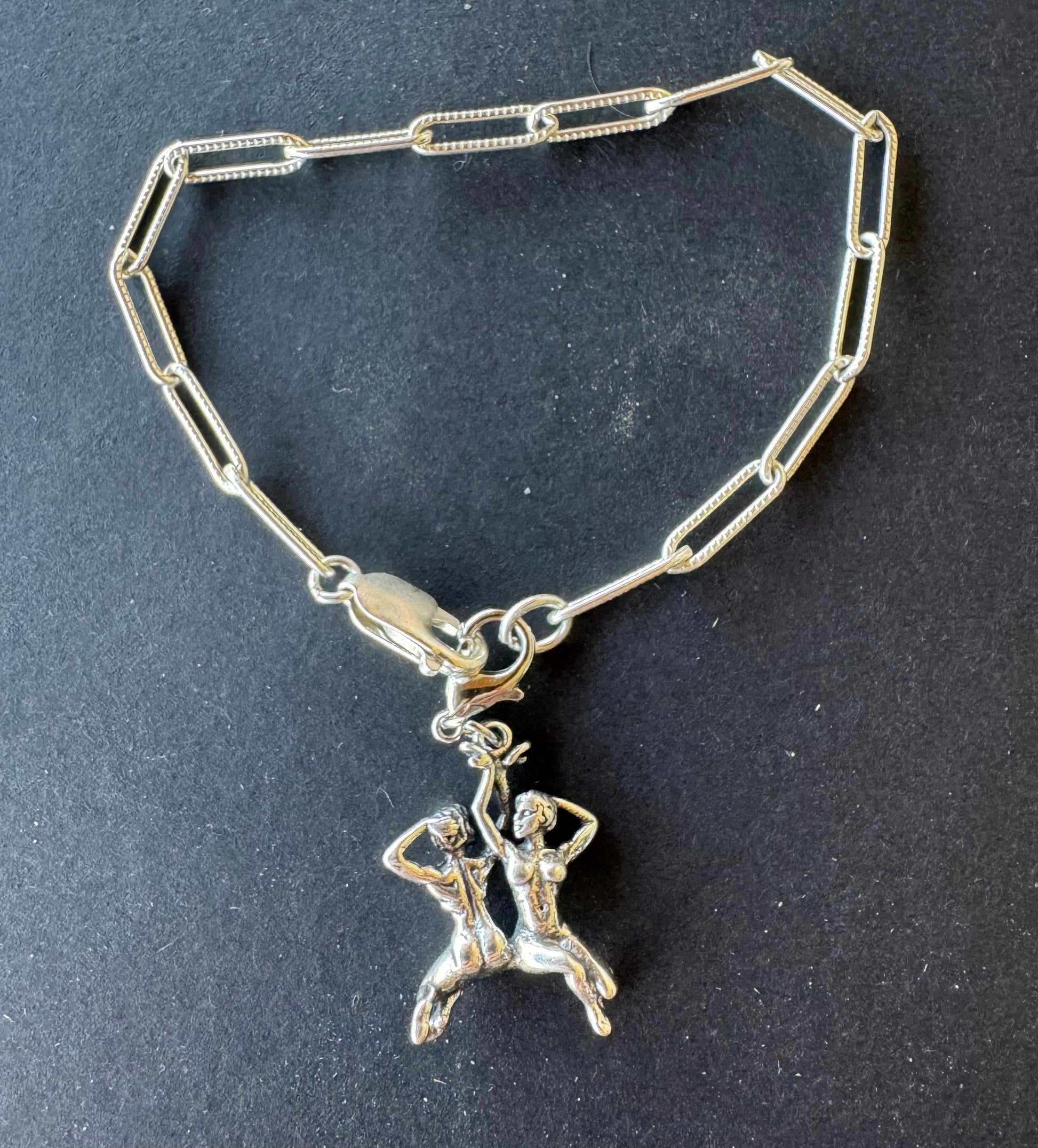 Handcrafted Sterling Silver Gemini/ Twins Charm Nizhoni Traders LLC
