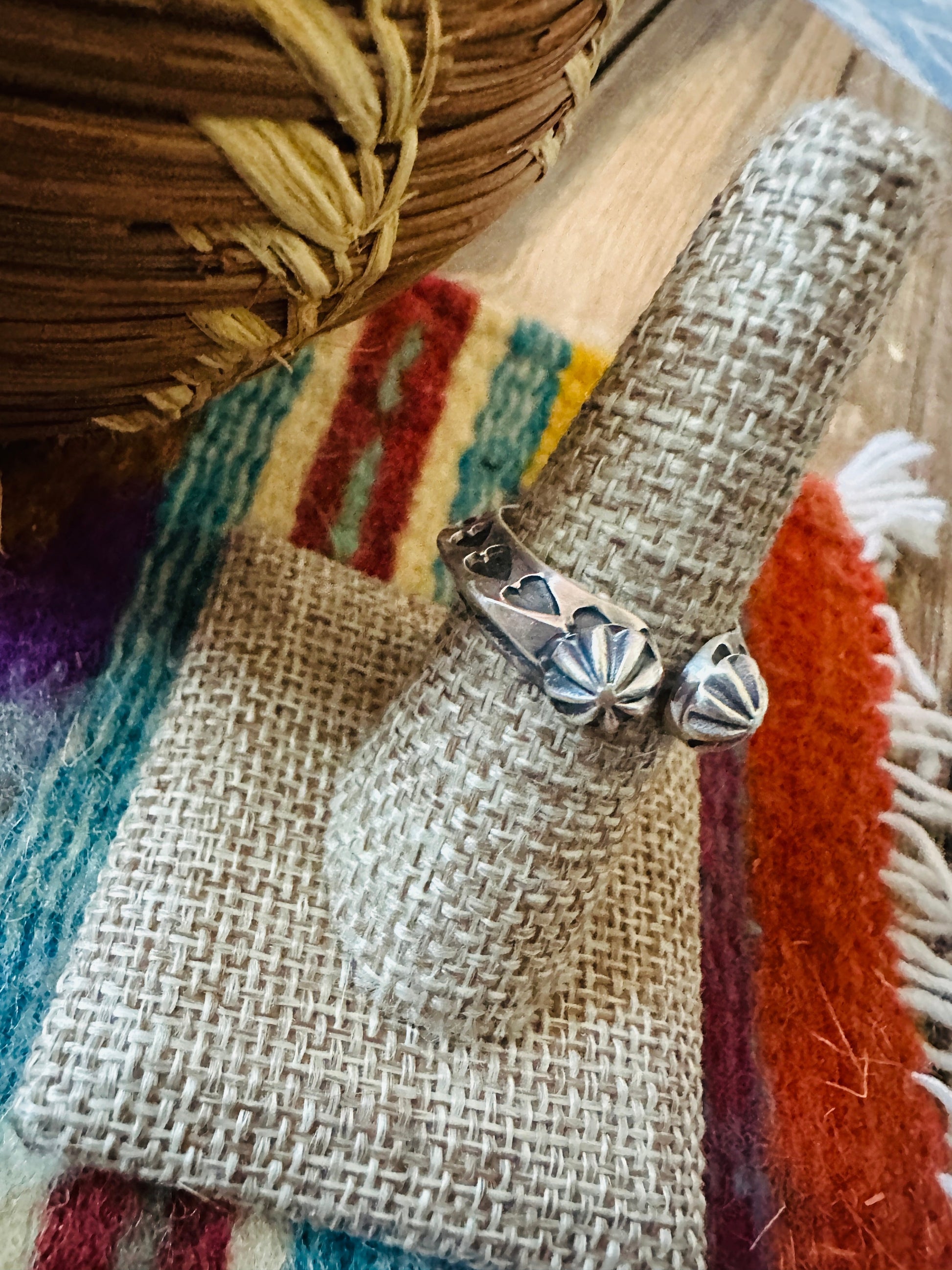 Handcrafted Sterling Silver Band Ring Size 7.75 by Sunshine Reeves Nizhoni Traders LLC