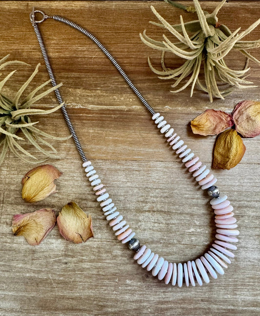23" Pink Conch Graduated Necklace The Bijoux FAB Jewelry