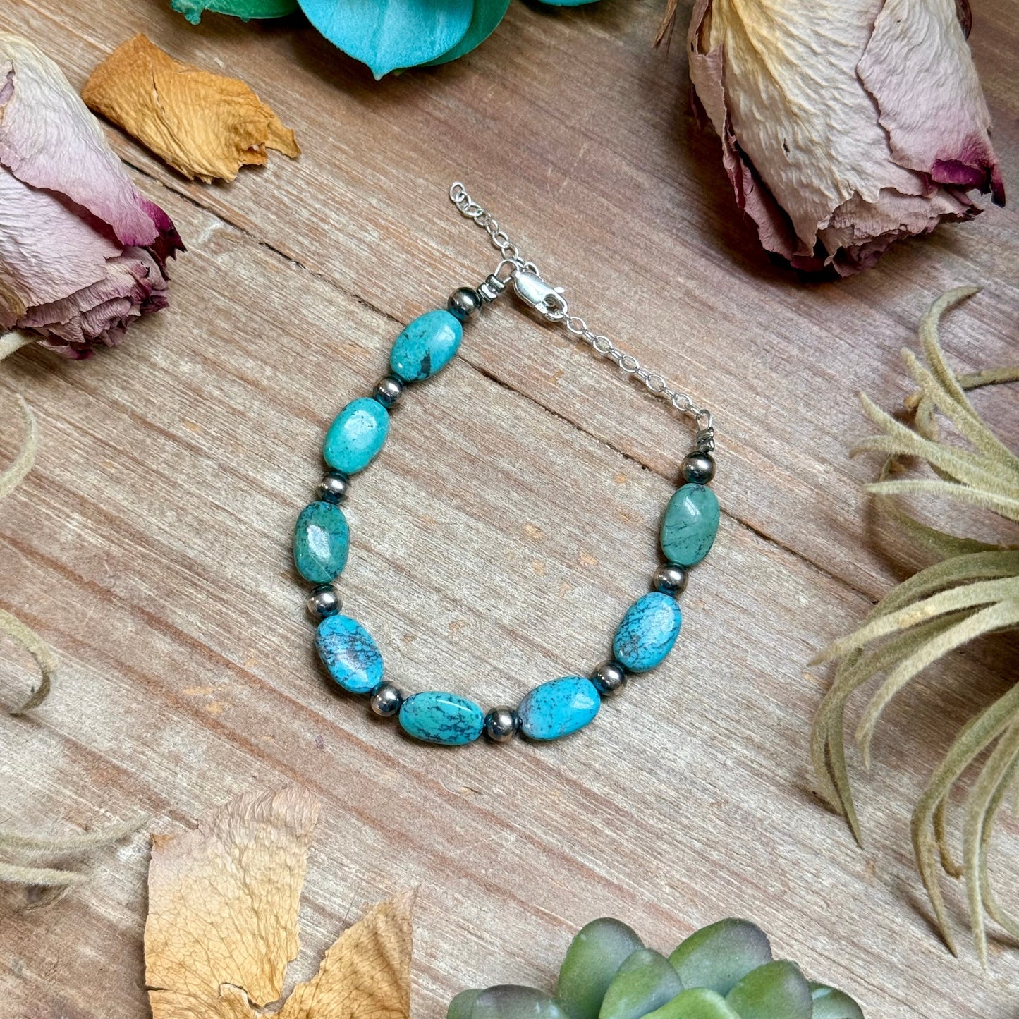 Blue Turquoise Bracelet – 6 1/4" – 5mm The Bijoux FAB Jewelry