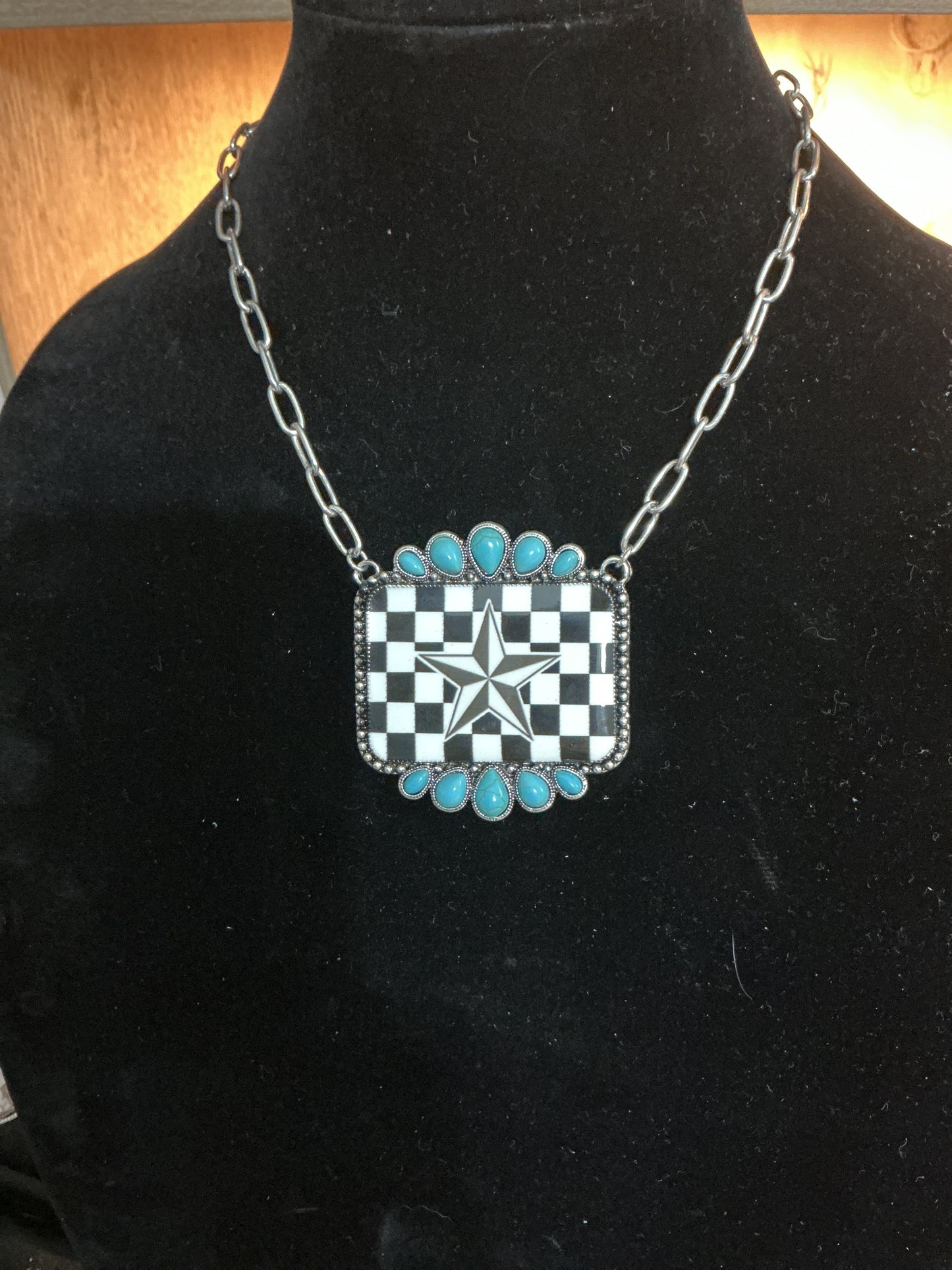 Black and white Star Necklace CedarHill Country Market