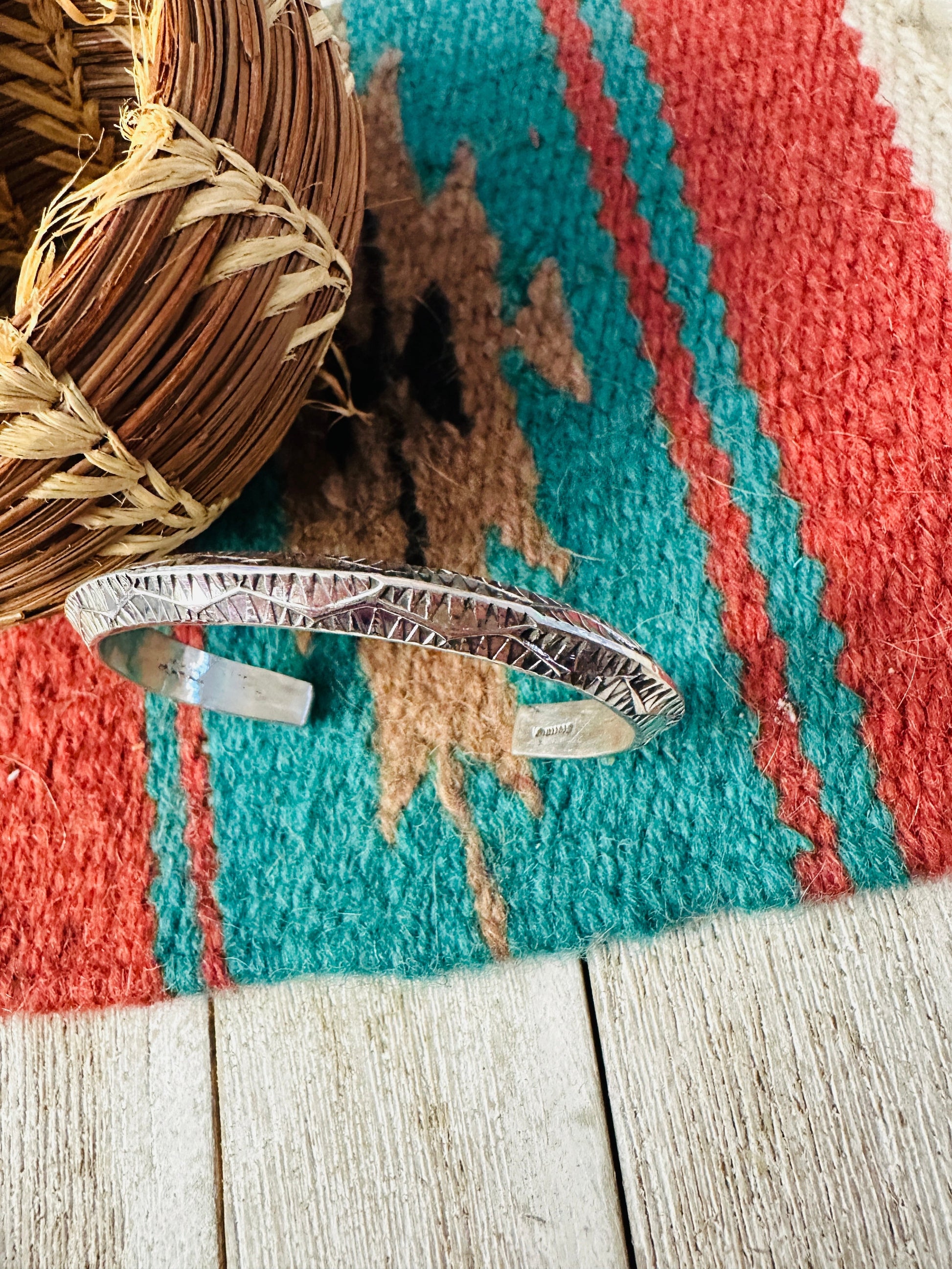 Handcrafted Sterling Silver Cuff Bracelet Nizhoni Traders LLC